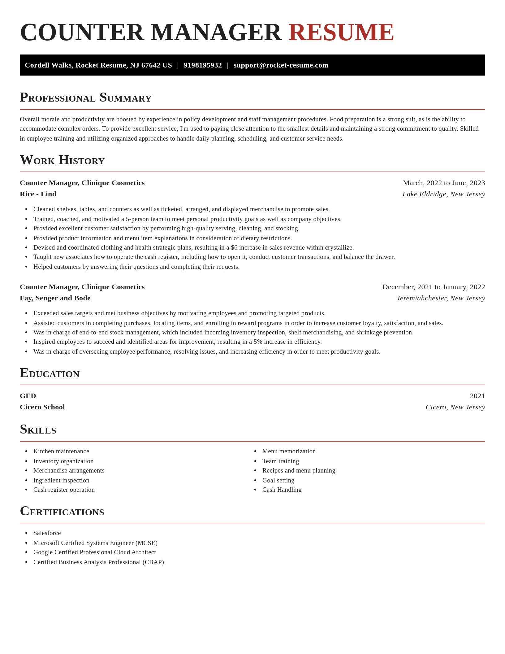 Exquisite resume template