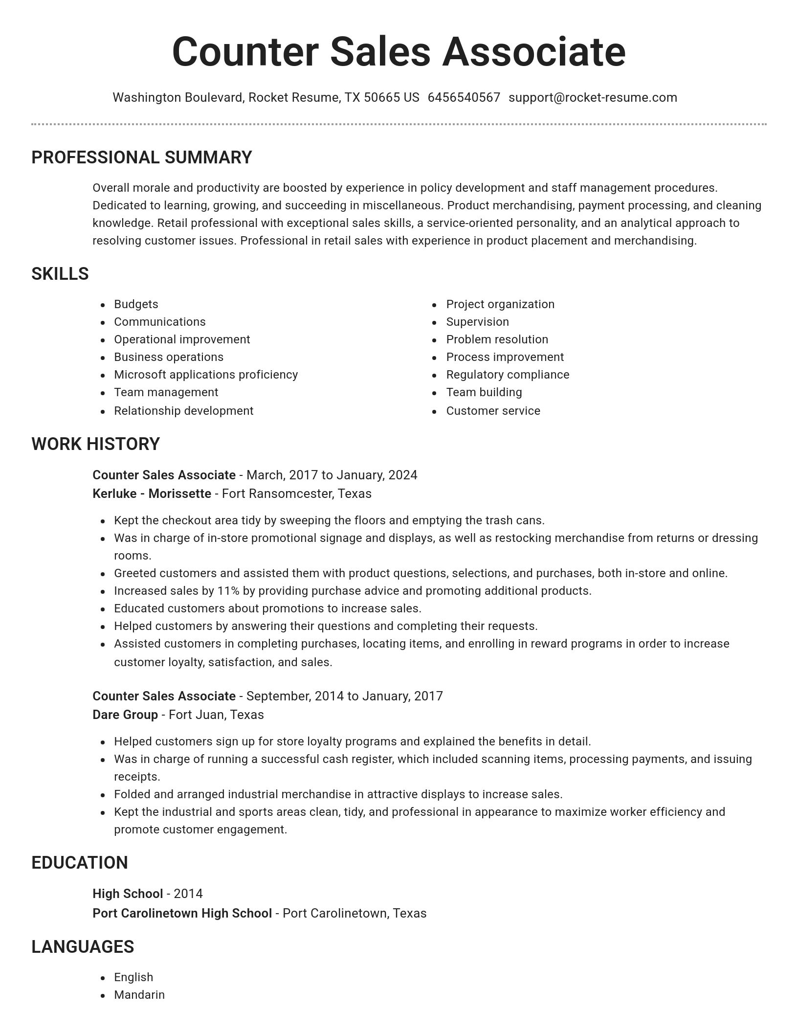 Brilliant resume template