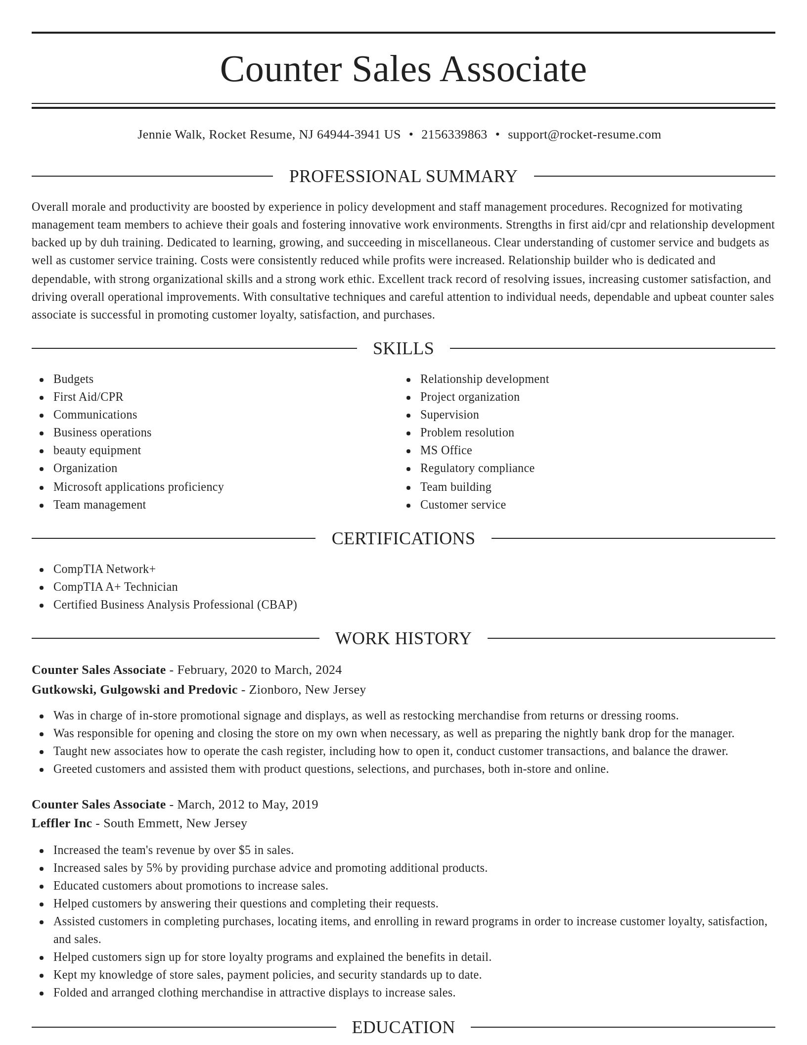 Elegant resume template