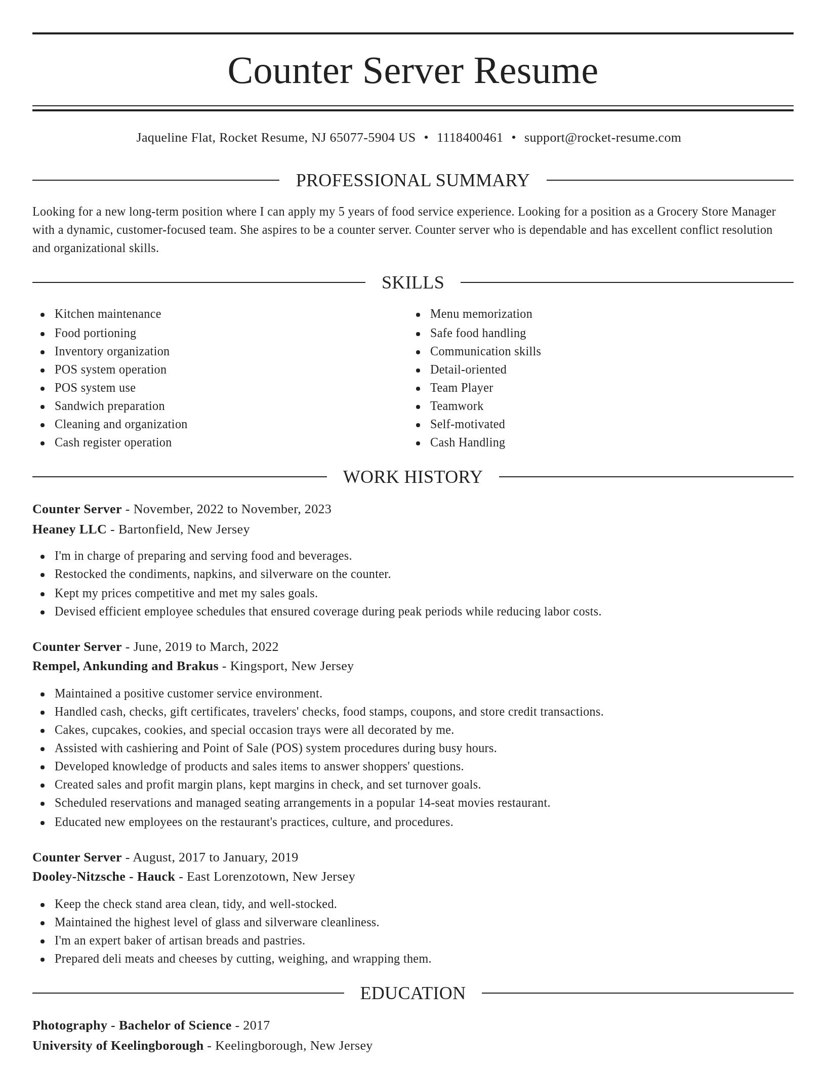 Elegant resume template