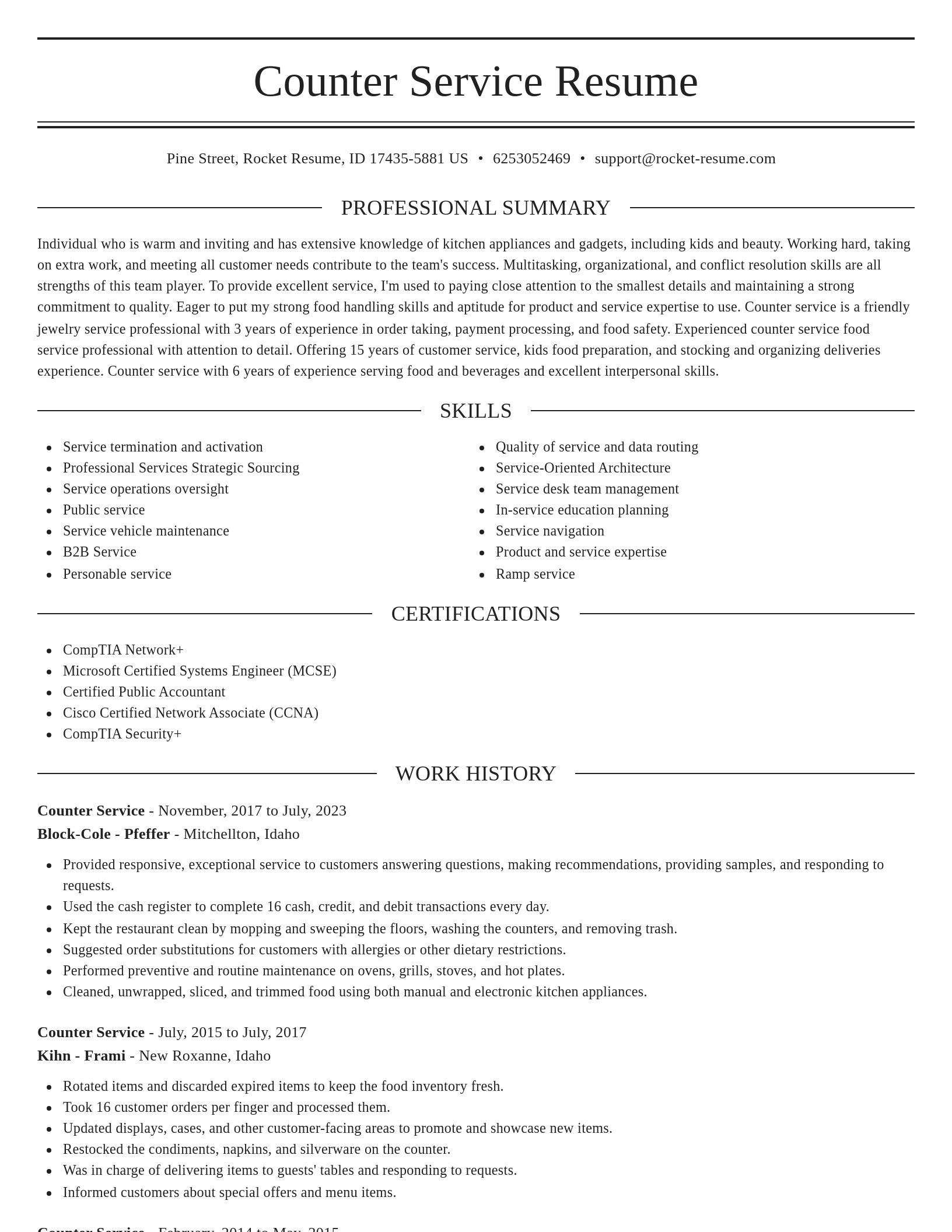 Elegant resume template