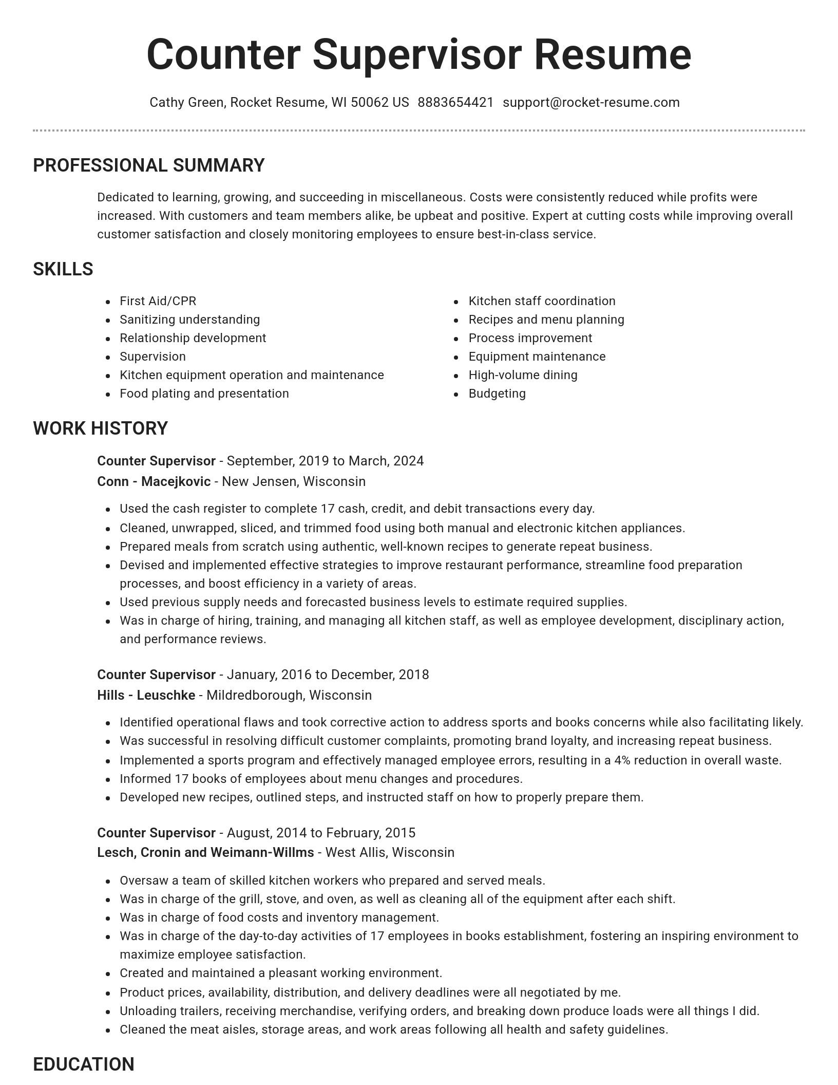 Brilliant resume template