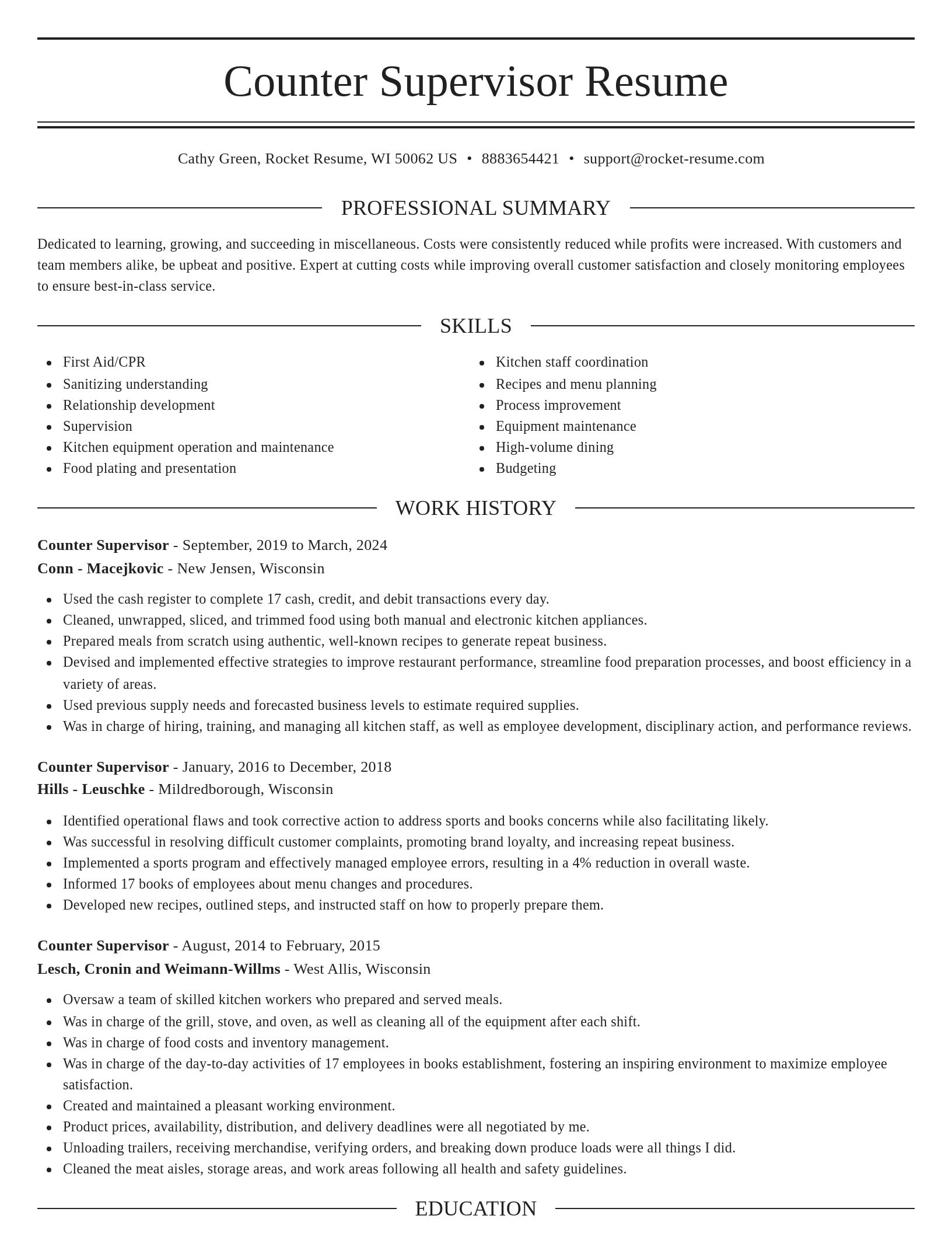 Elegant resume template