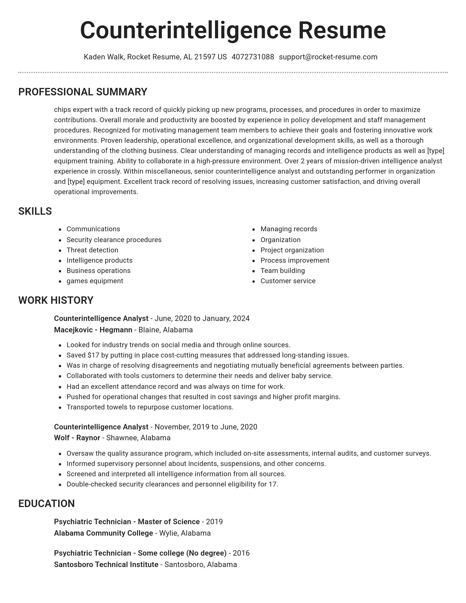 Brilliant resume template