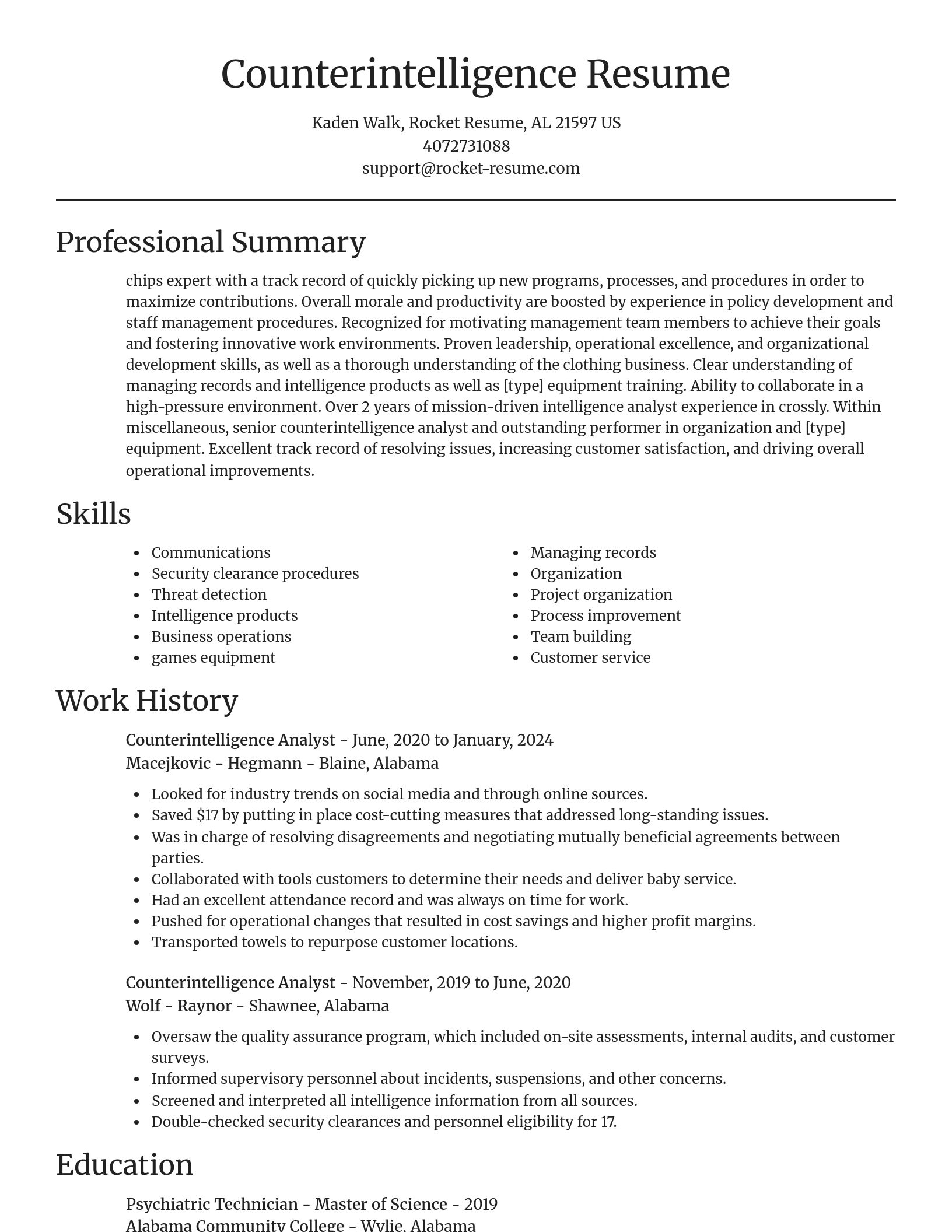Focal Point resume template
