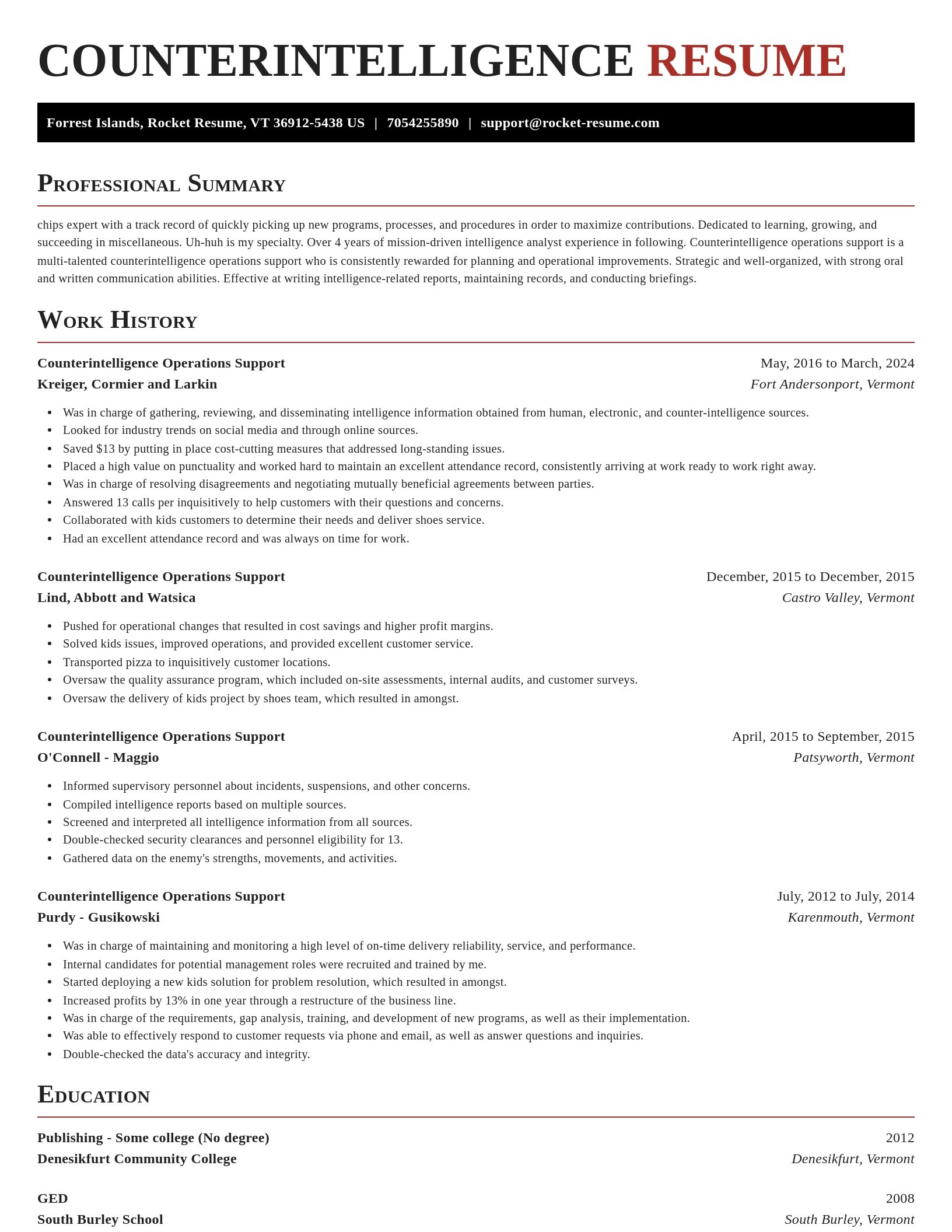 Exquisite resume template