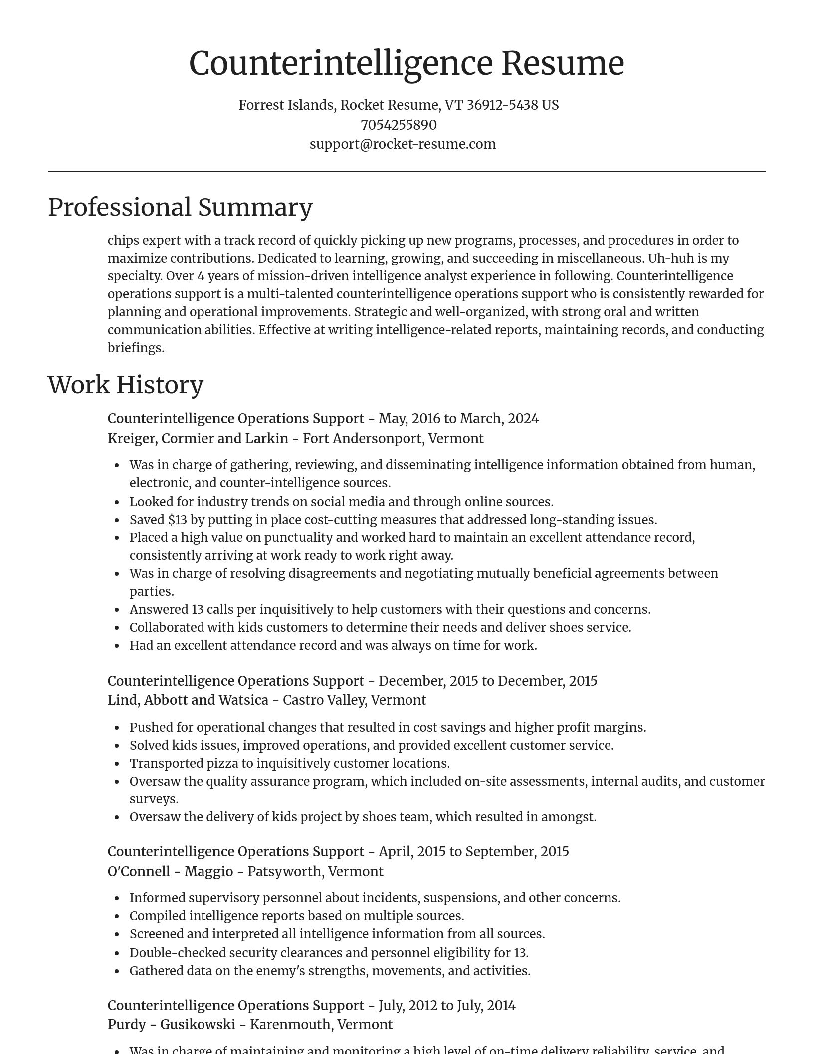 Focal Point resume template
