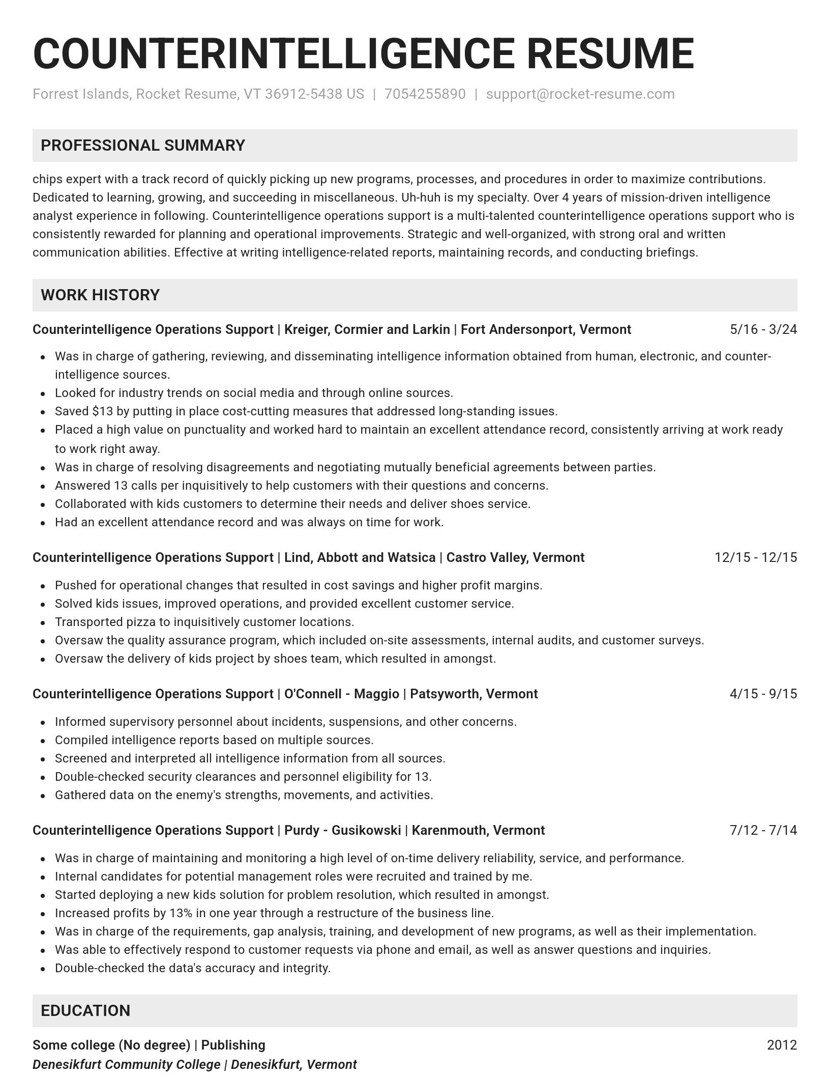 Genius resume template