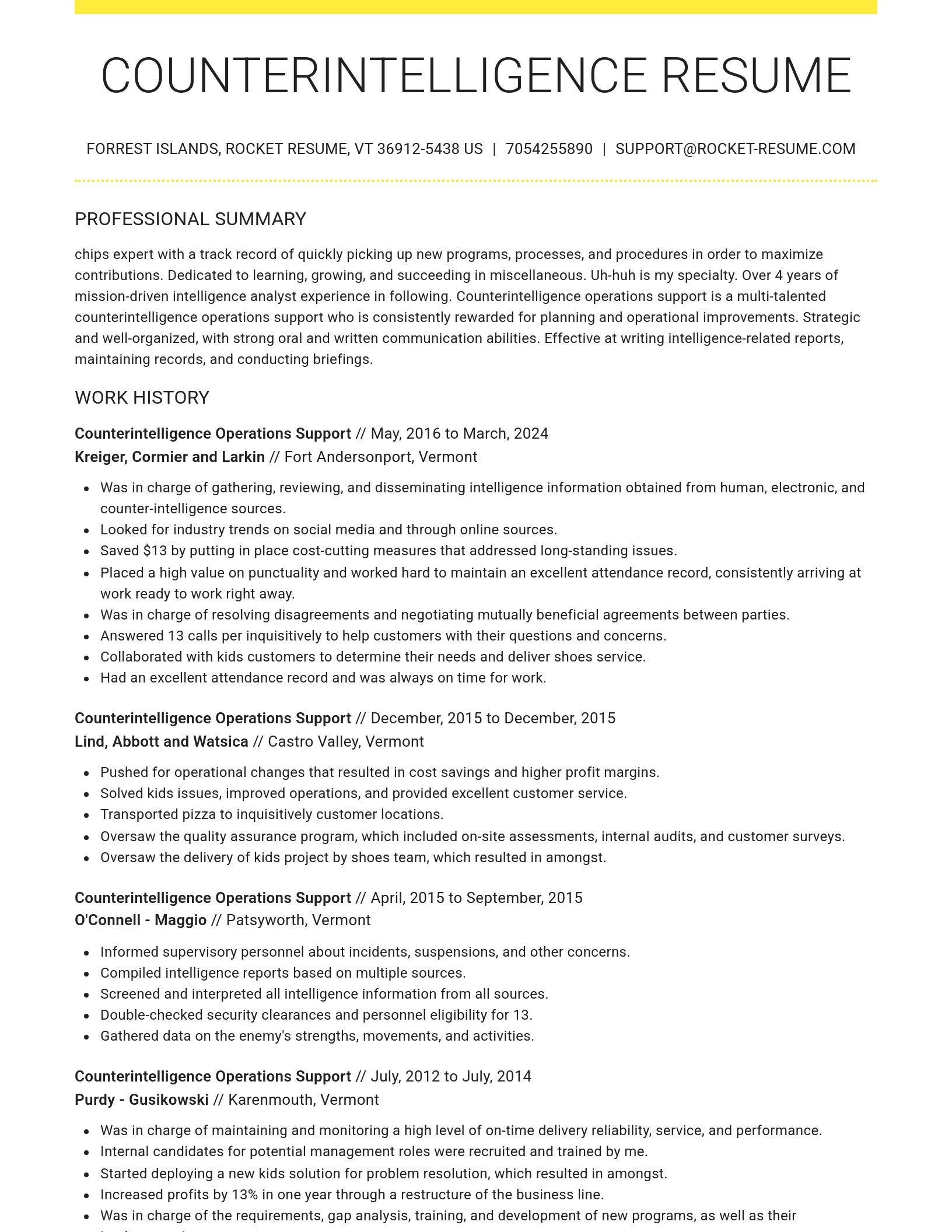 Grand resume template