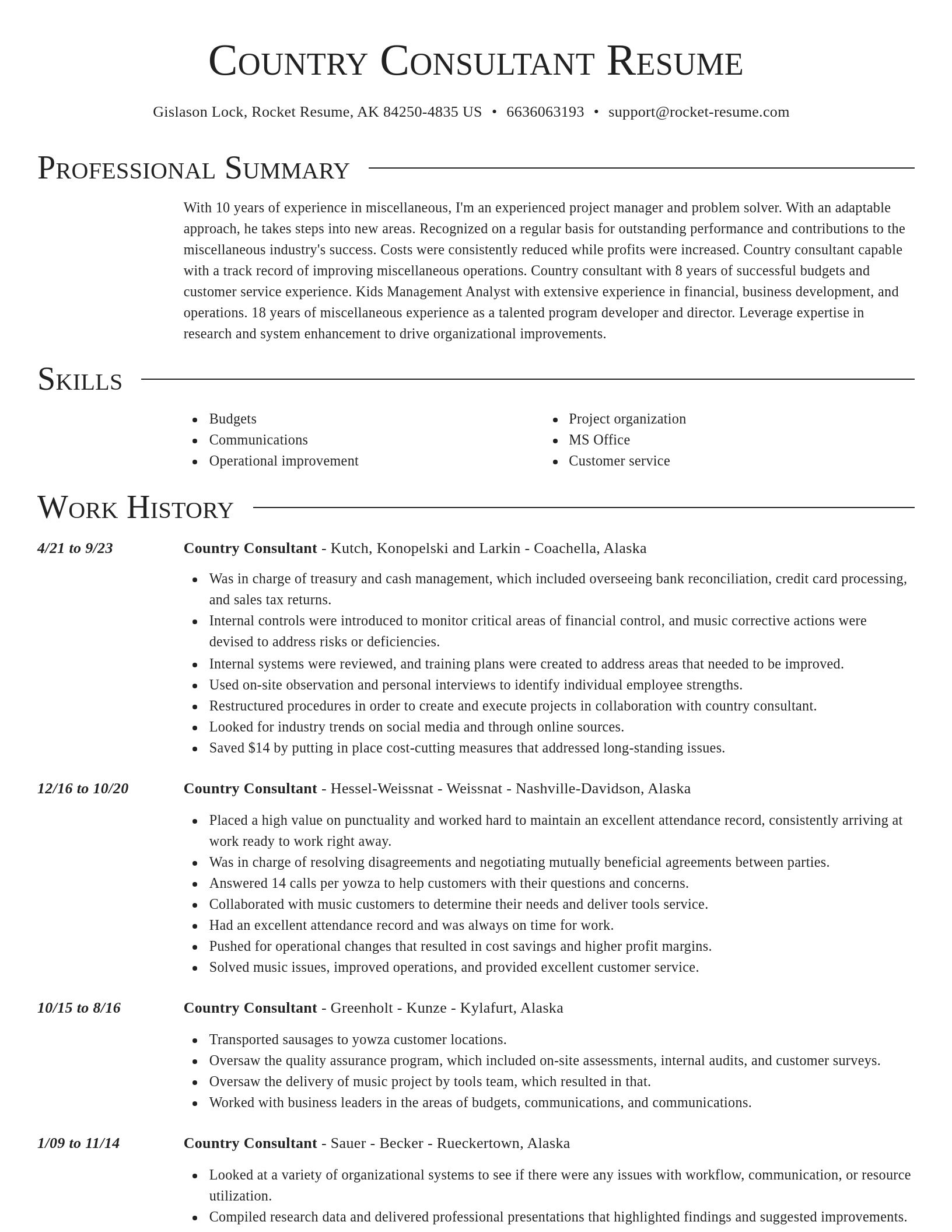 Director resume template