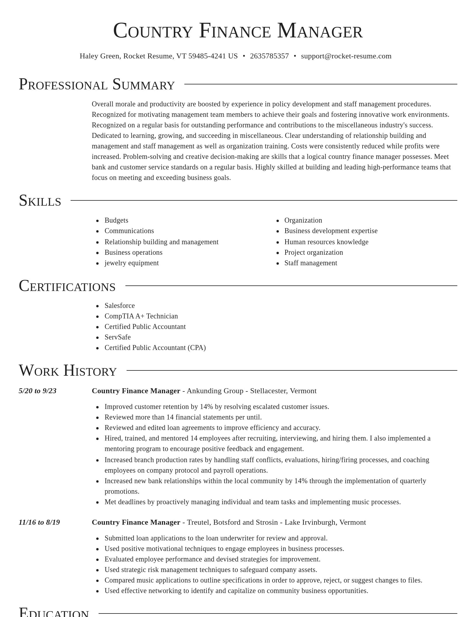 Director resume template