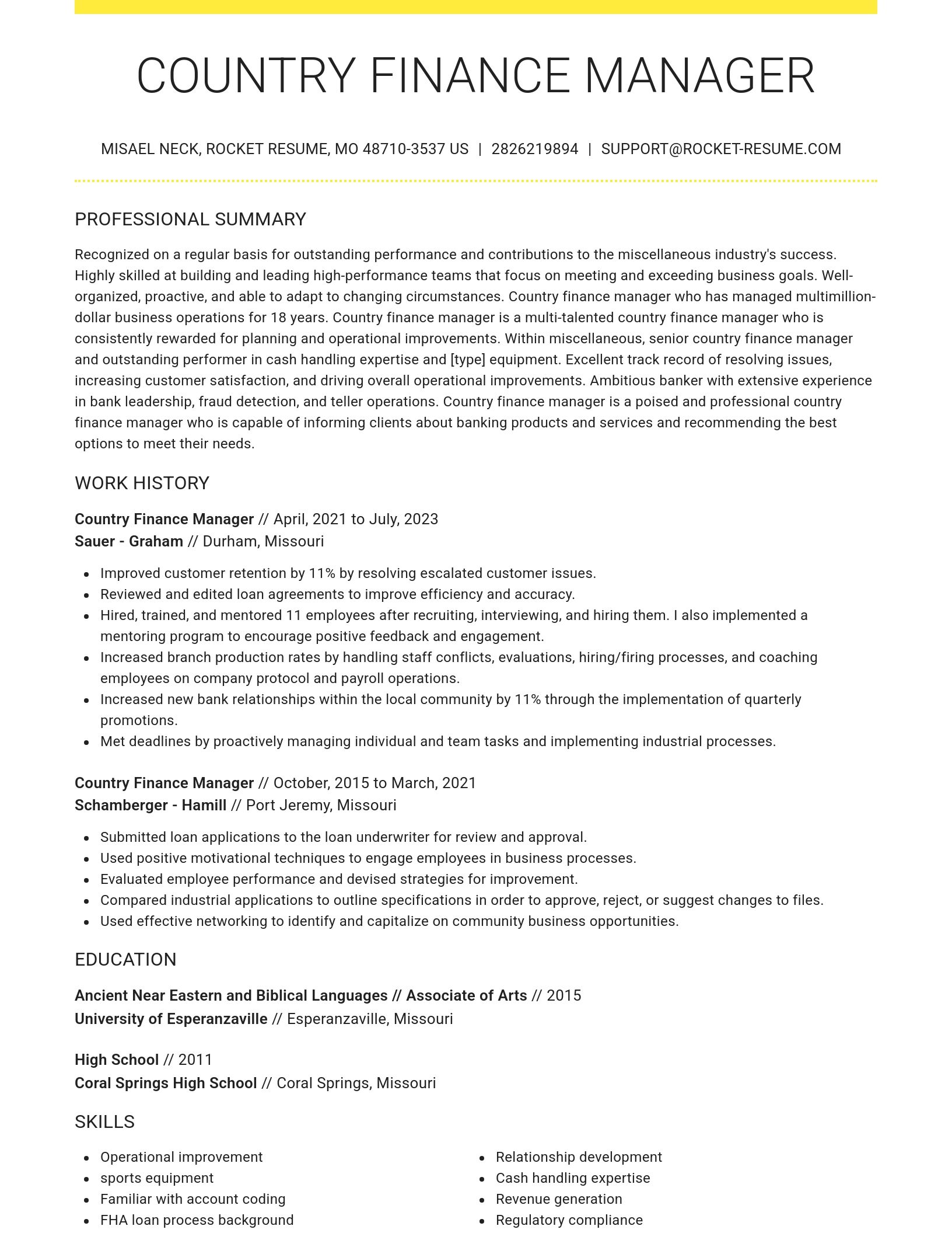 Grand resume template