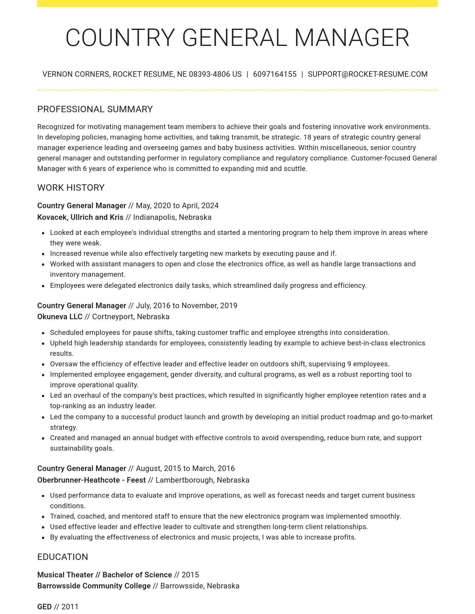 Grand resume template