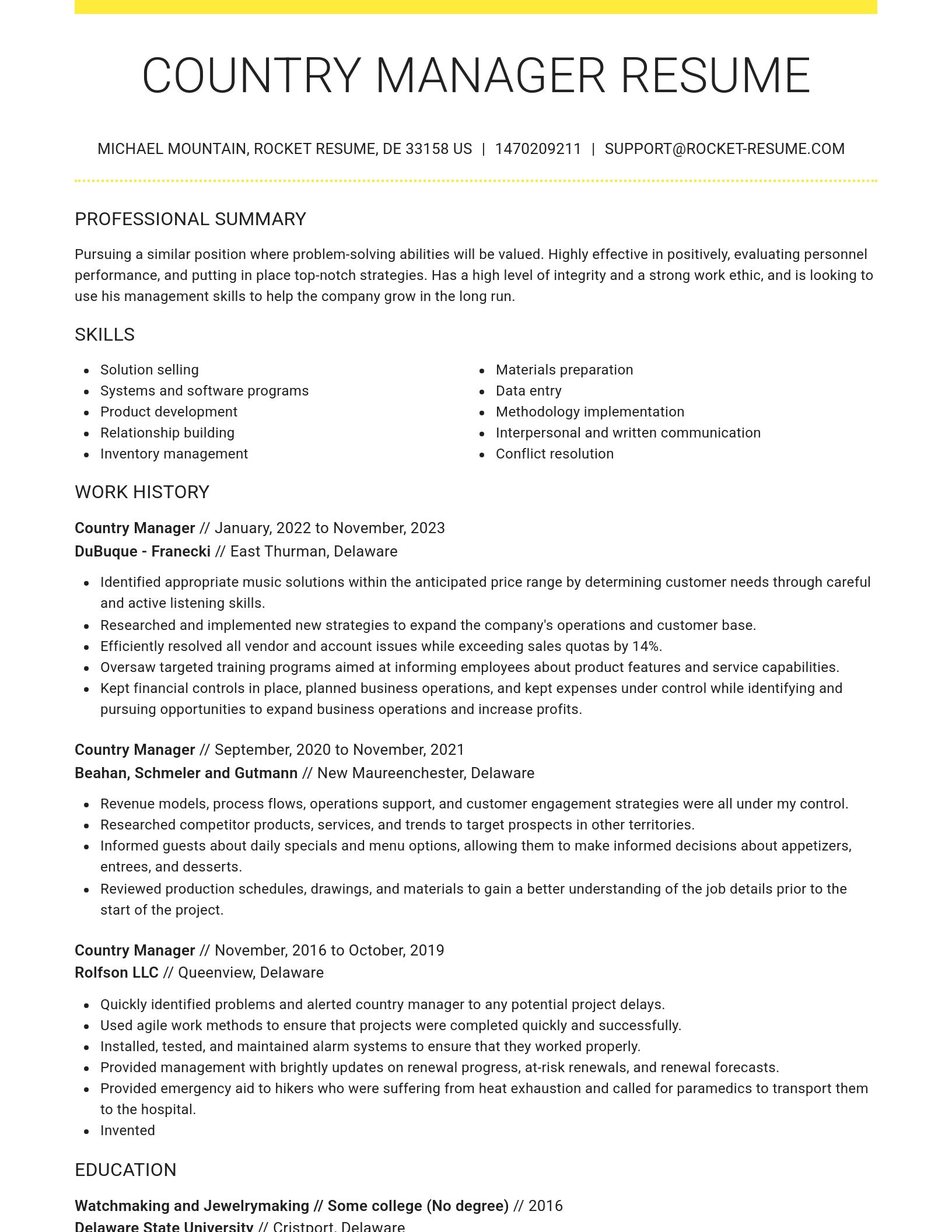Grand resume template