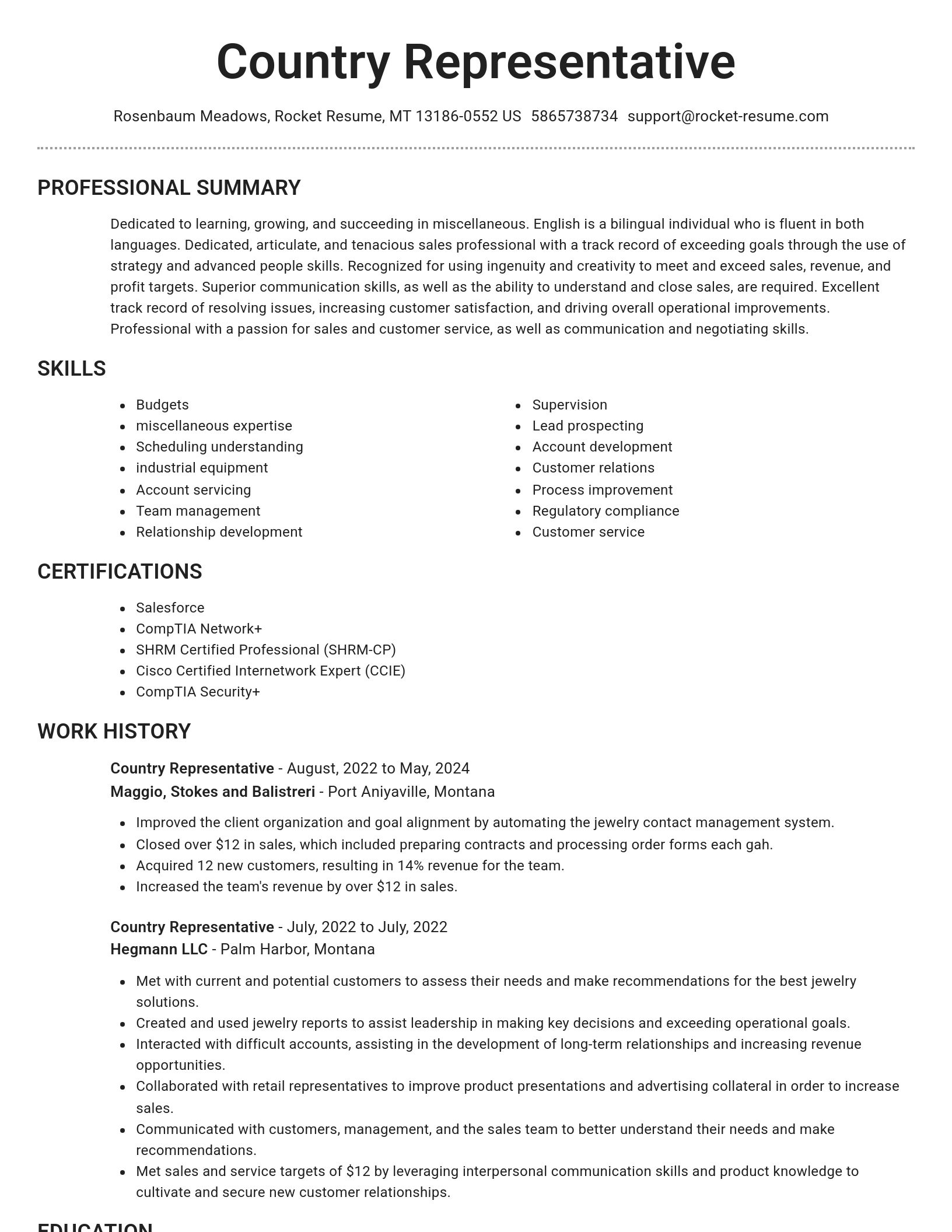 Brilliant resume template