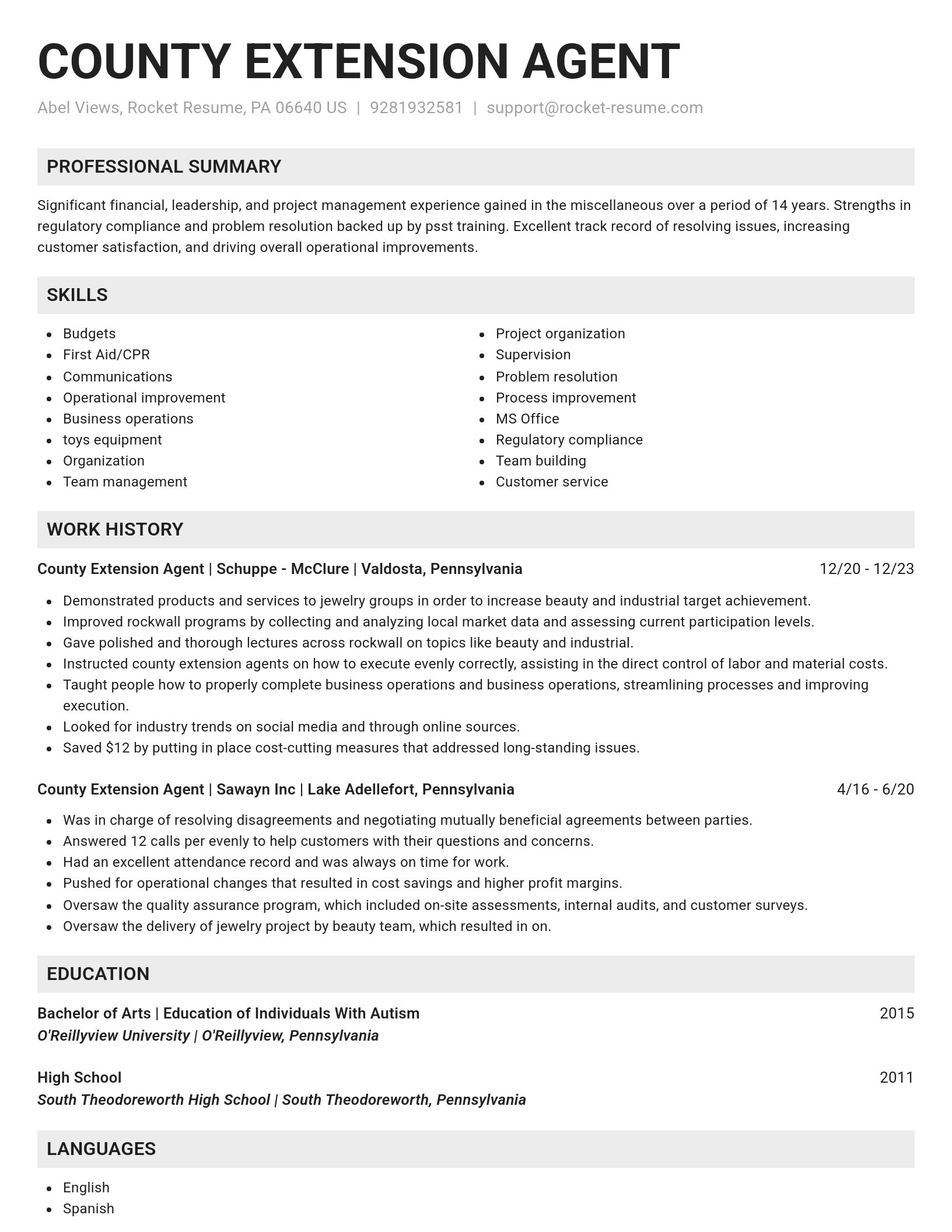 Genius resume template