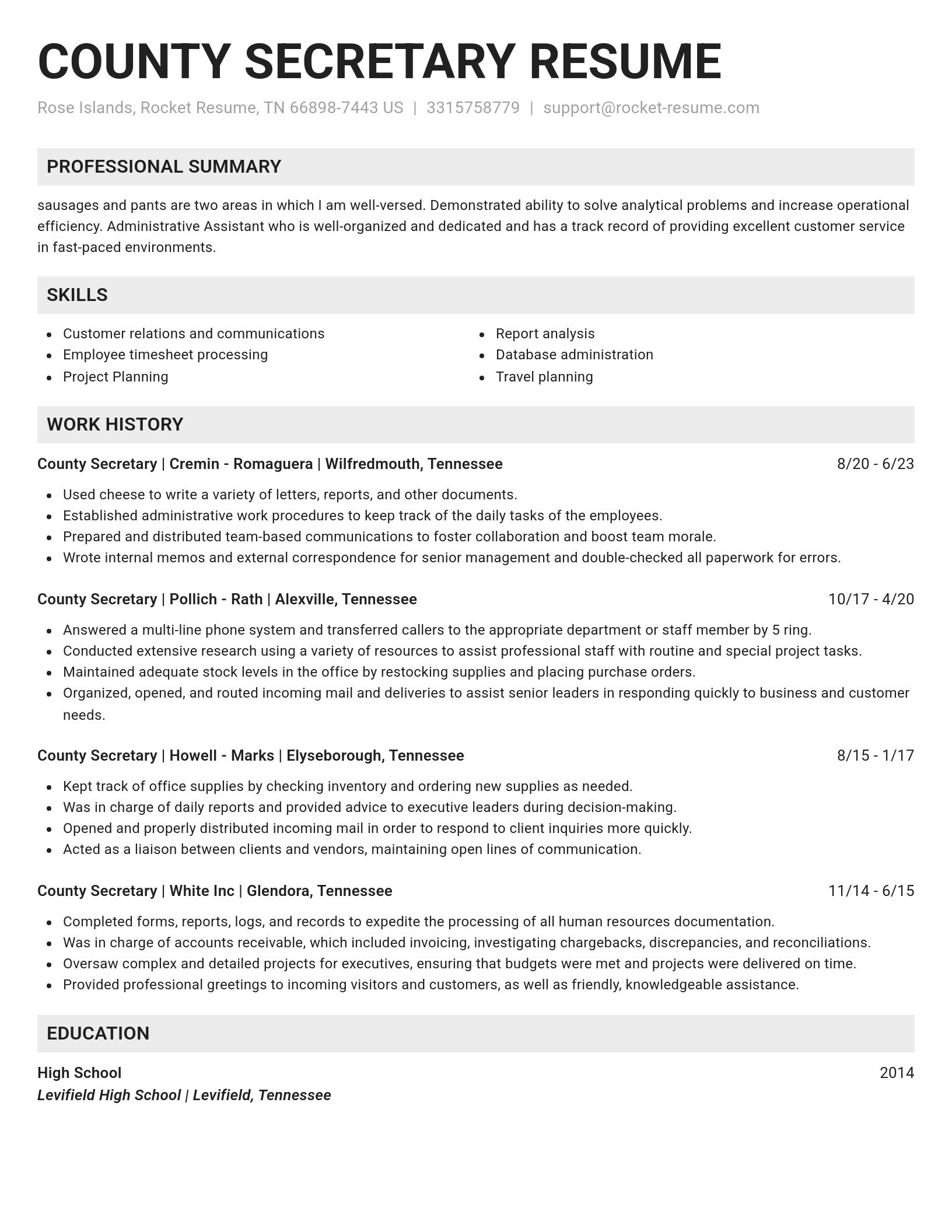 Genius resume template