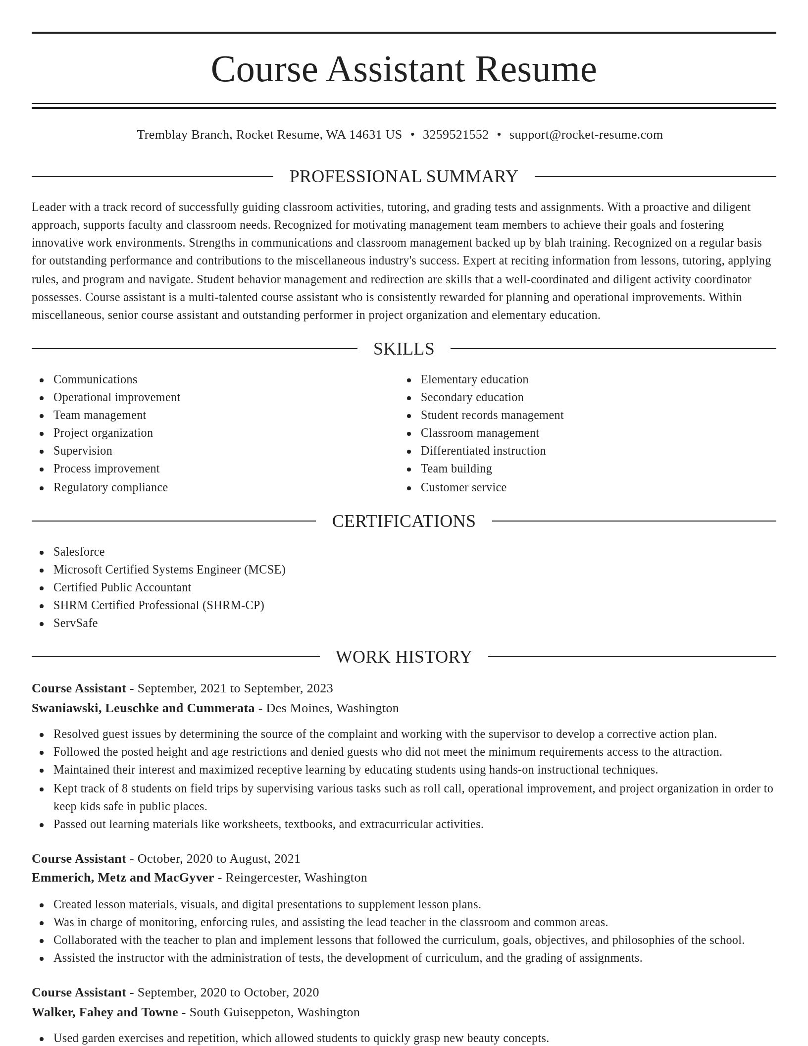 Elegant resume template