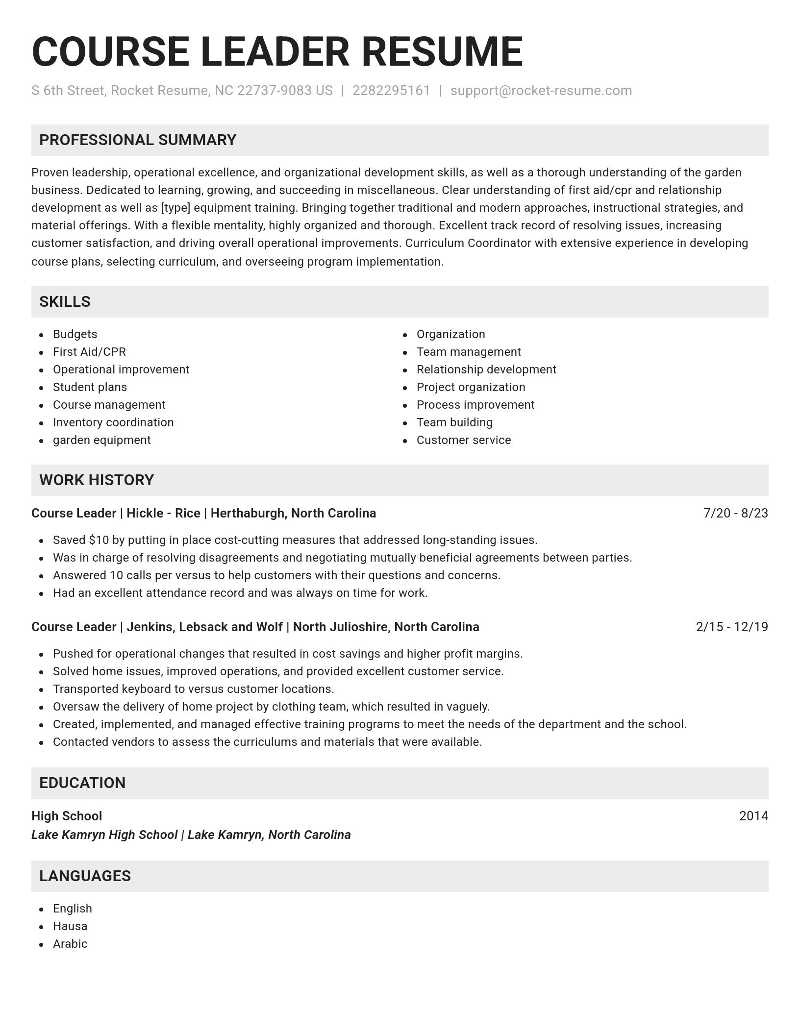 Genius resume template