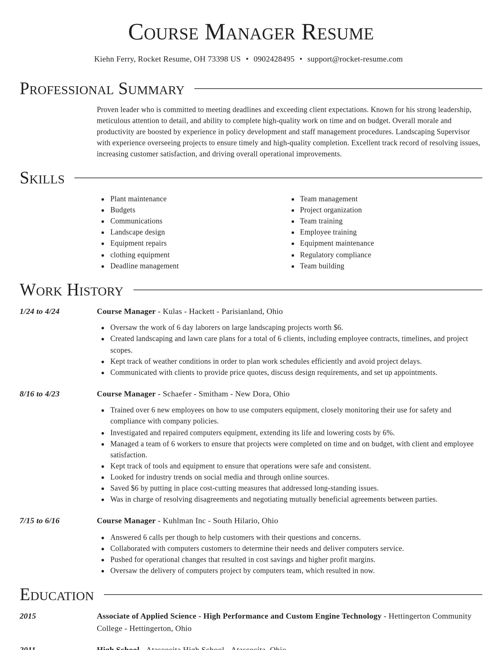 Director resume template