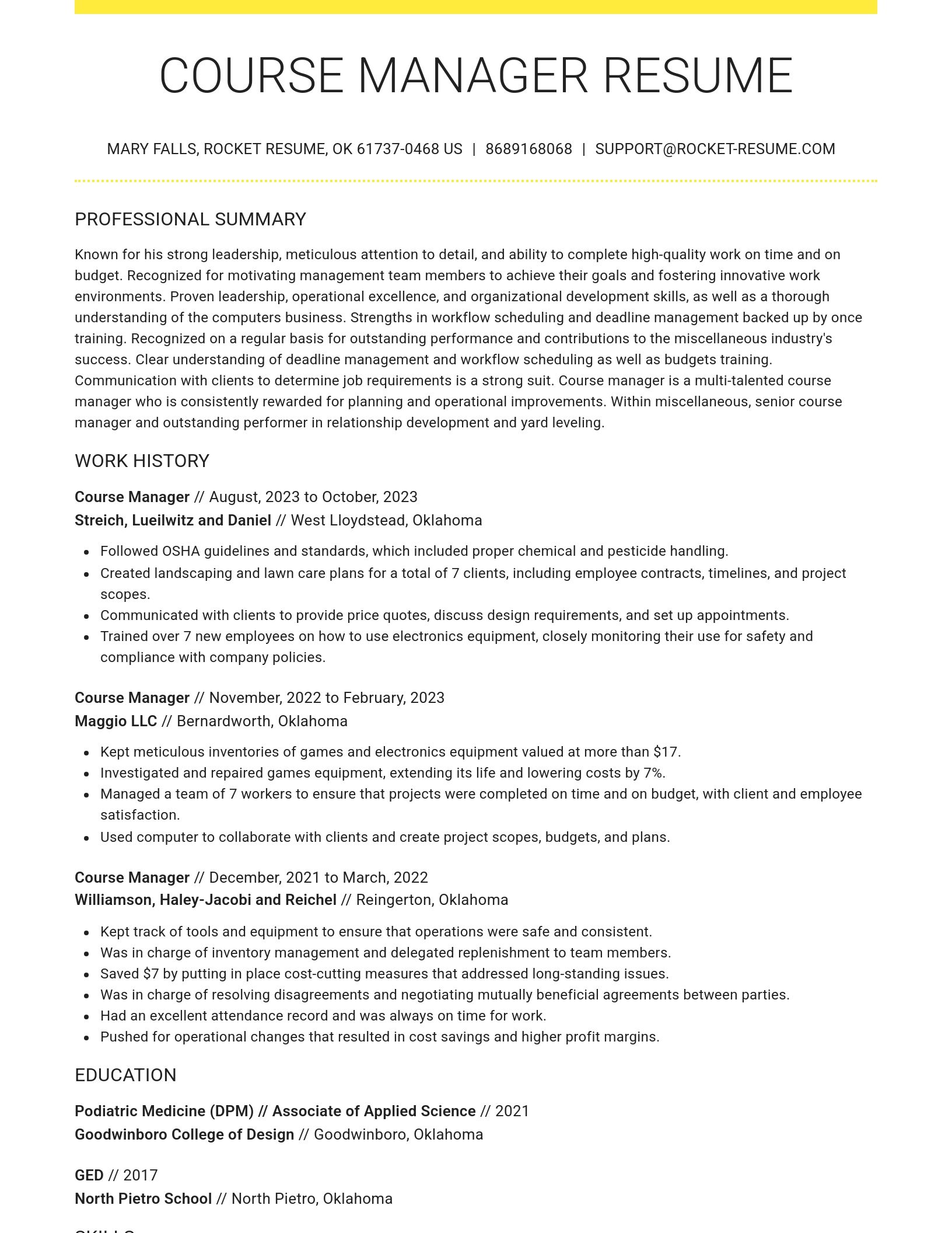 Grand resume template