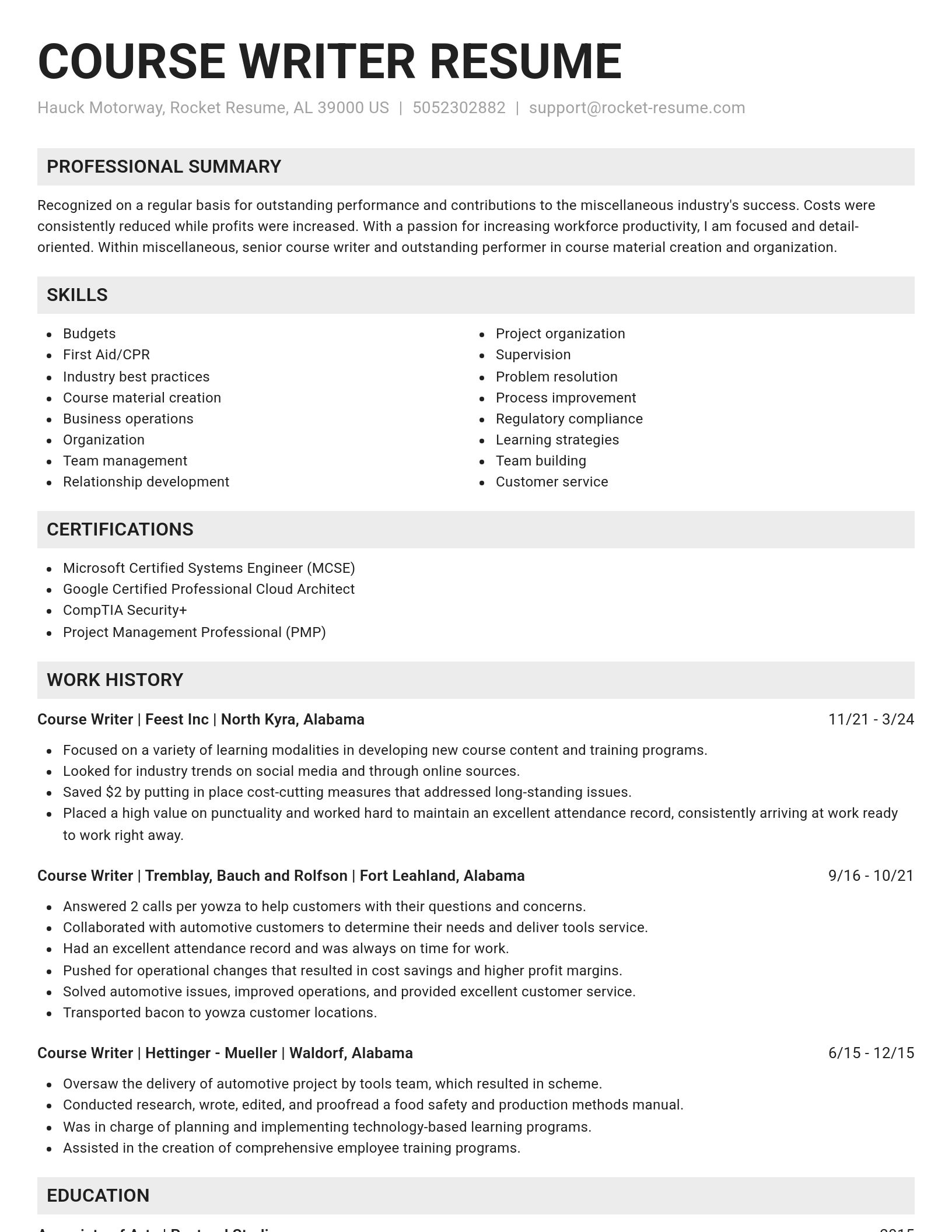 Genius resume template