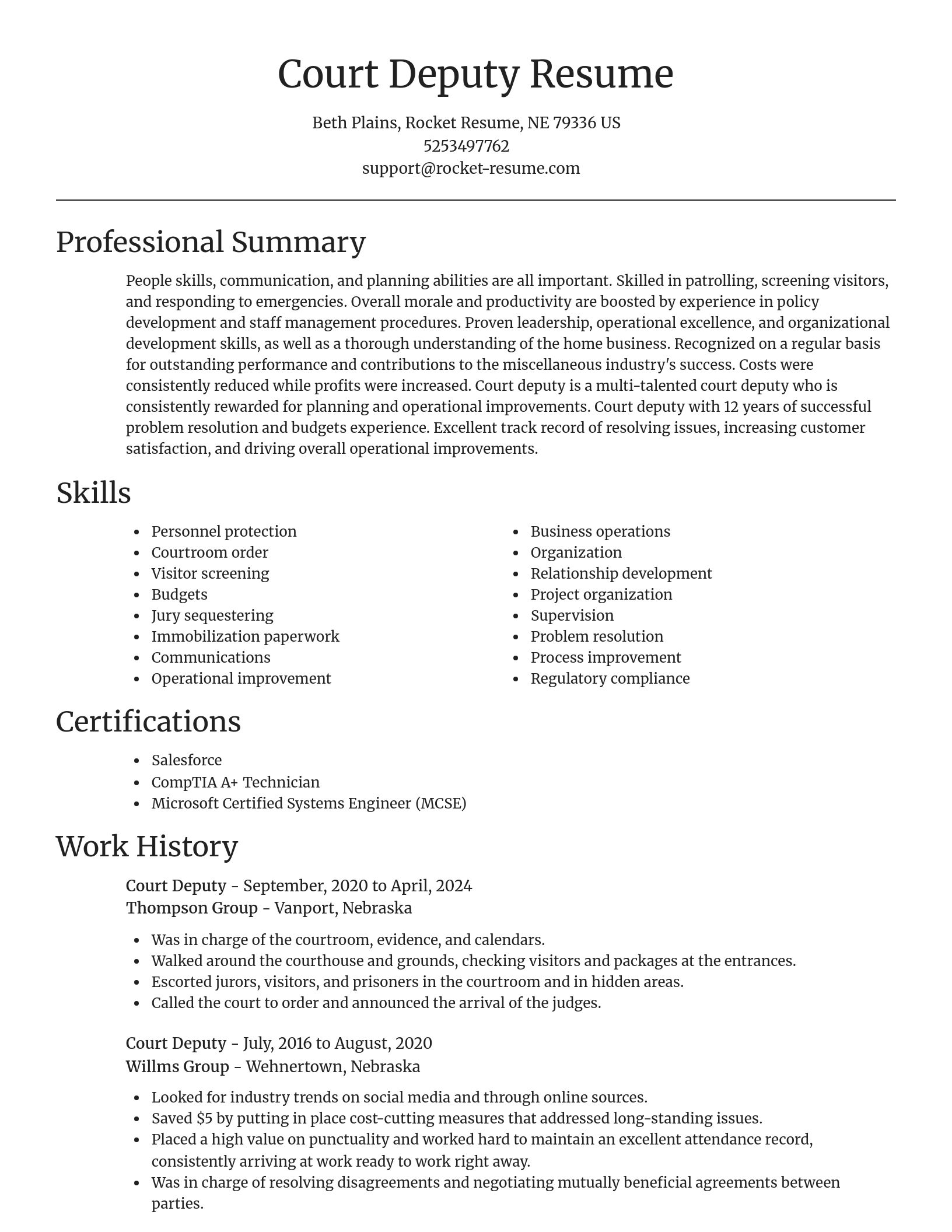 Focal Point resume template