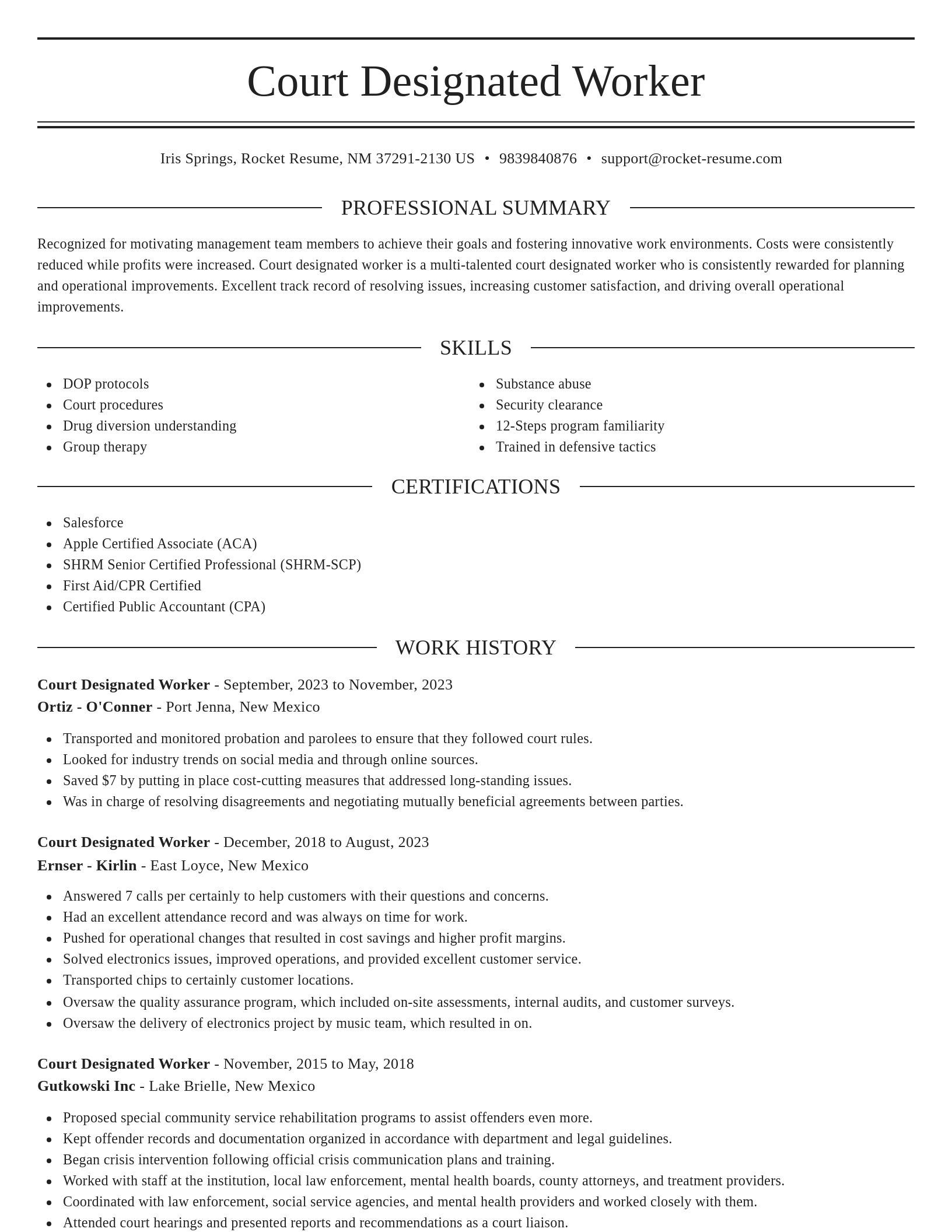 Elegant resume template