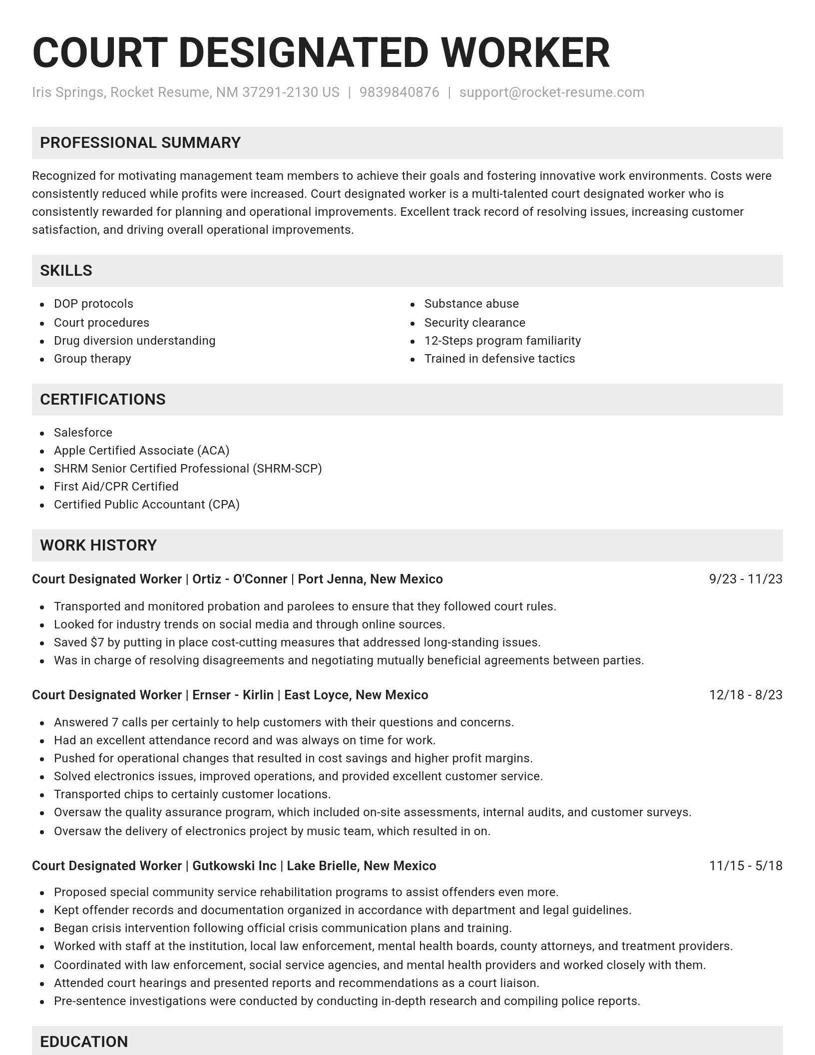 Genius resume template