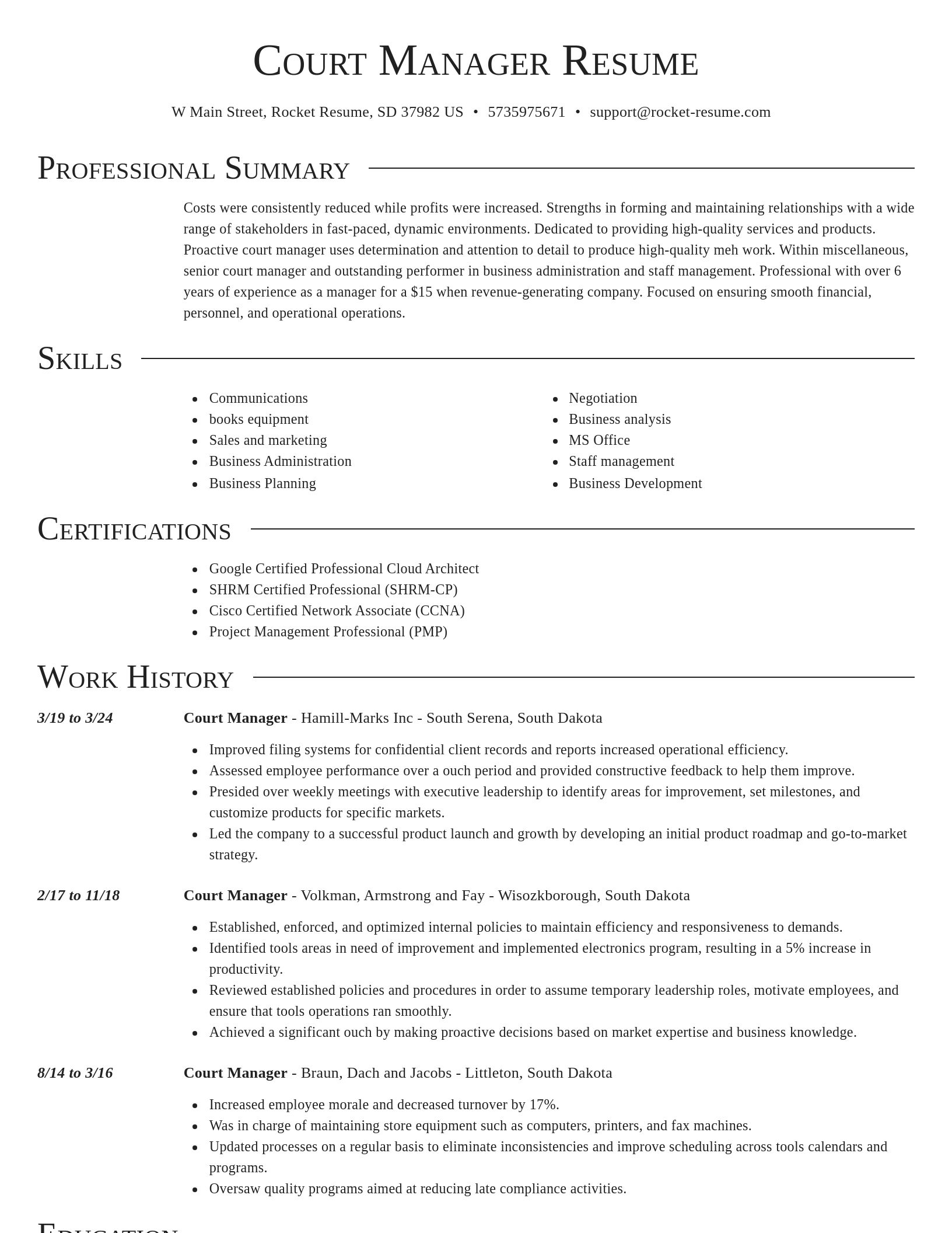 Director resume template