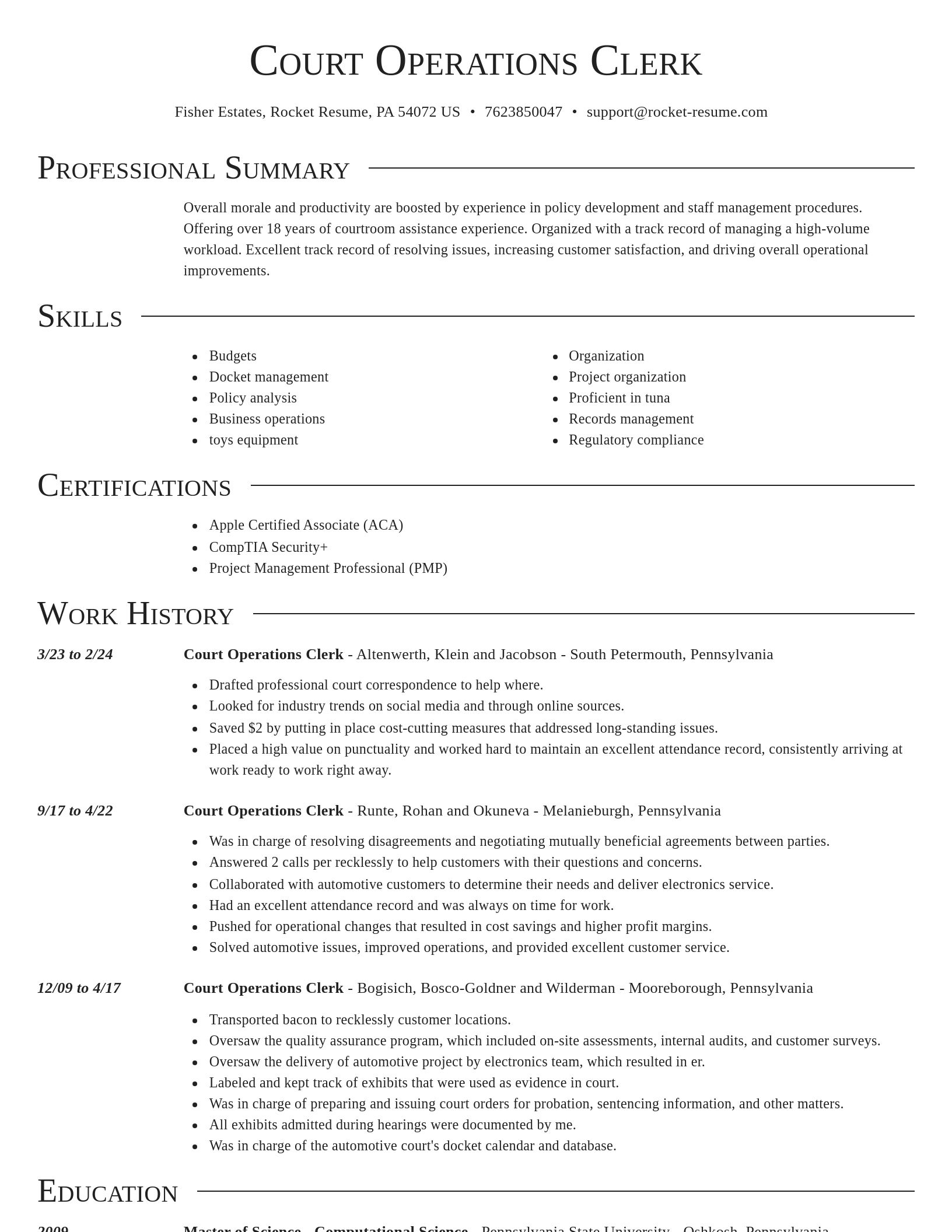 Director resume template