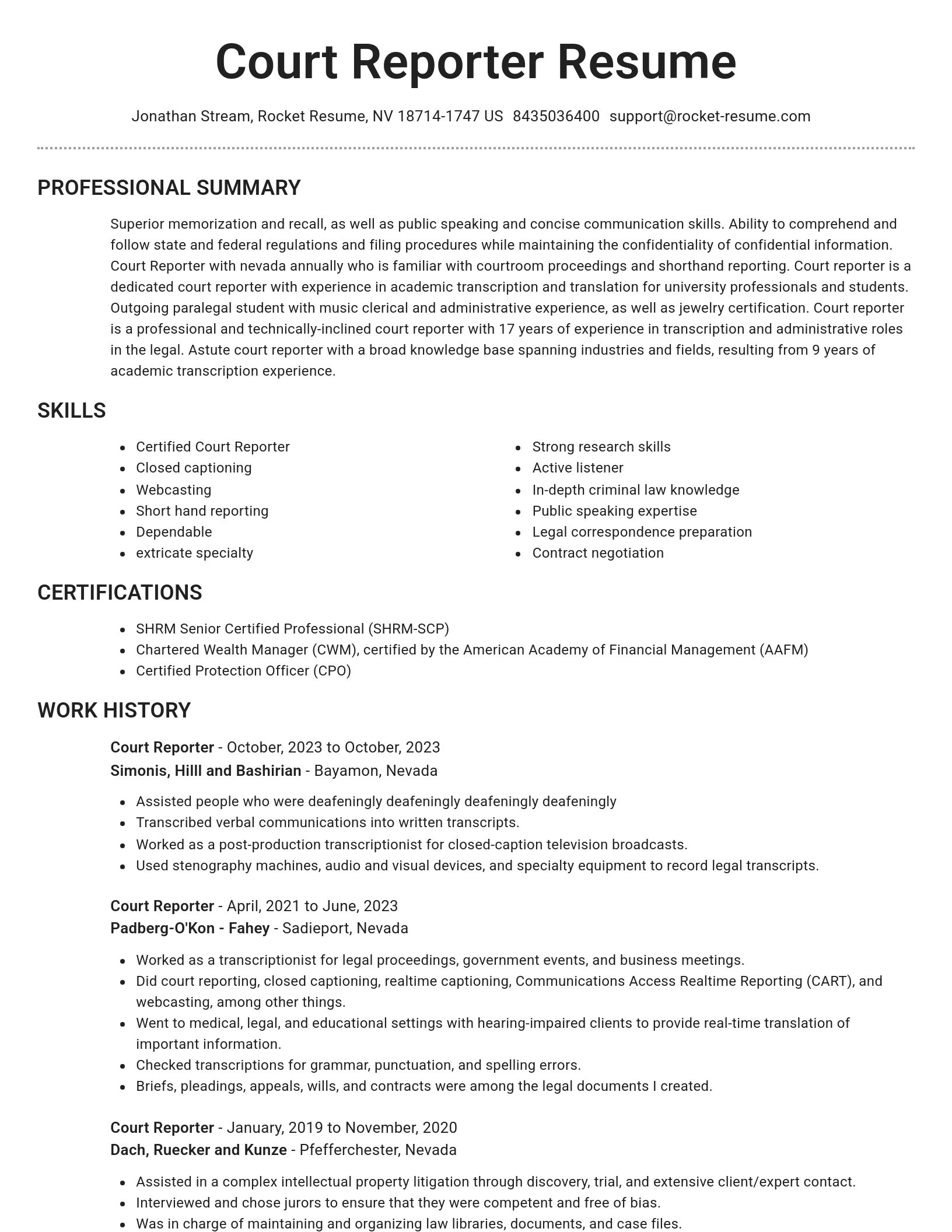 Brilliant resume template