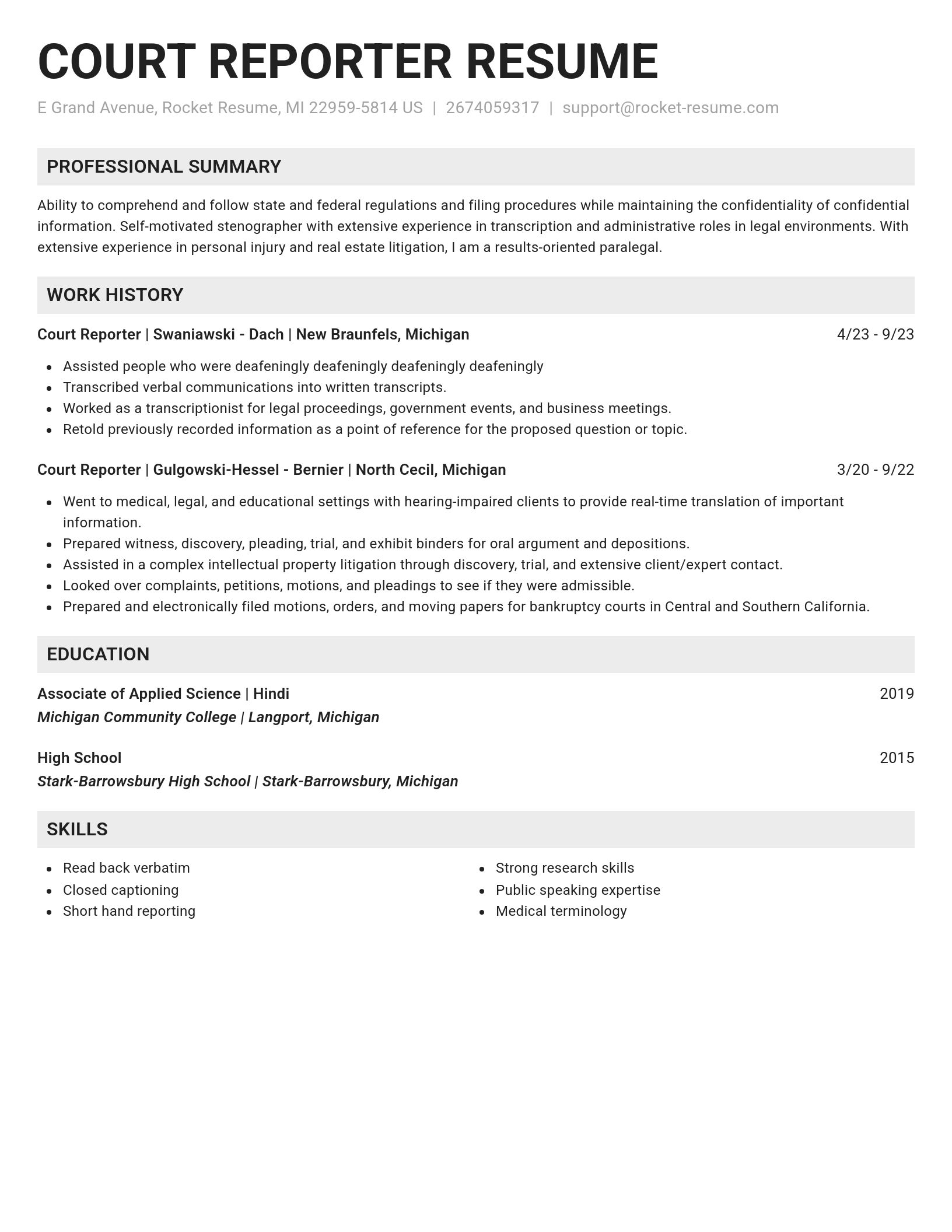 Genius resume template