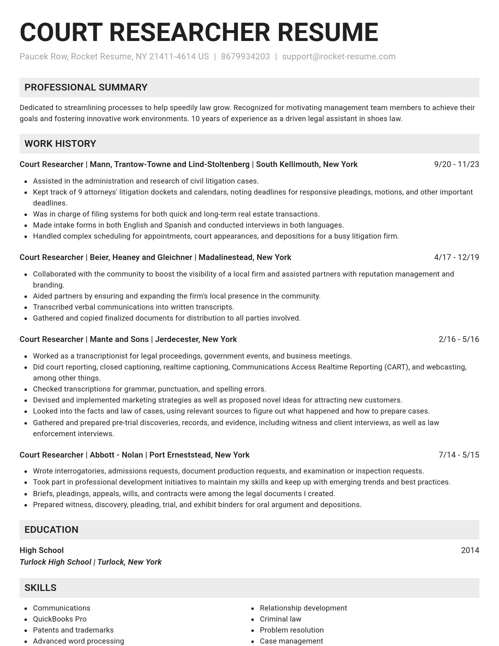 Genius resume template