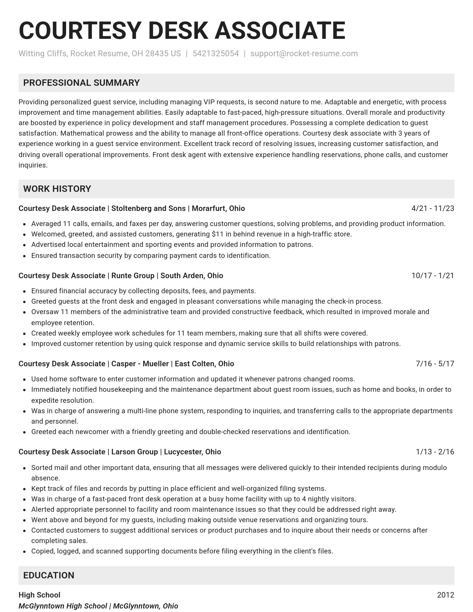Genius resume template