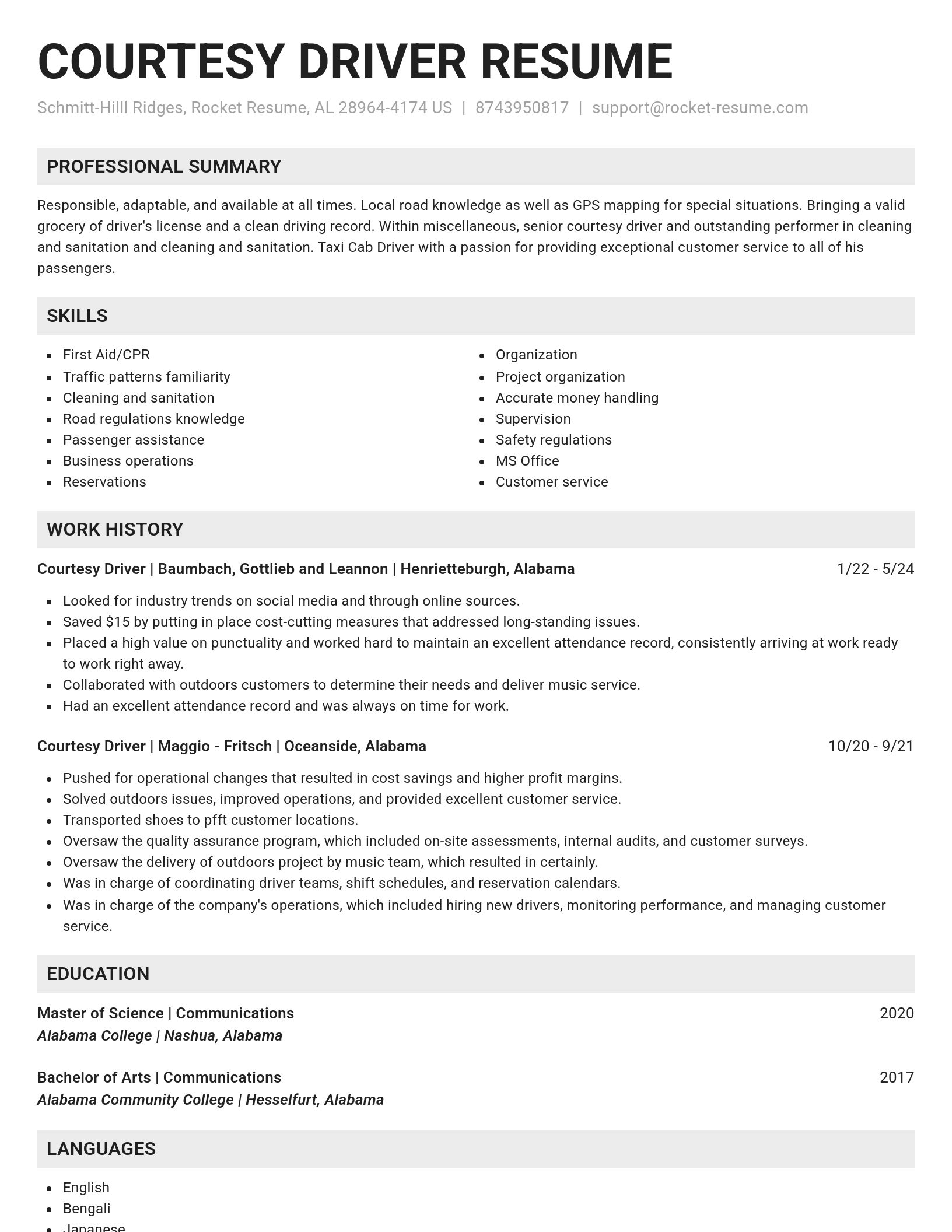 Genius resume template