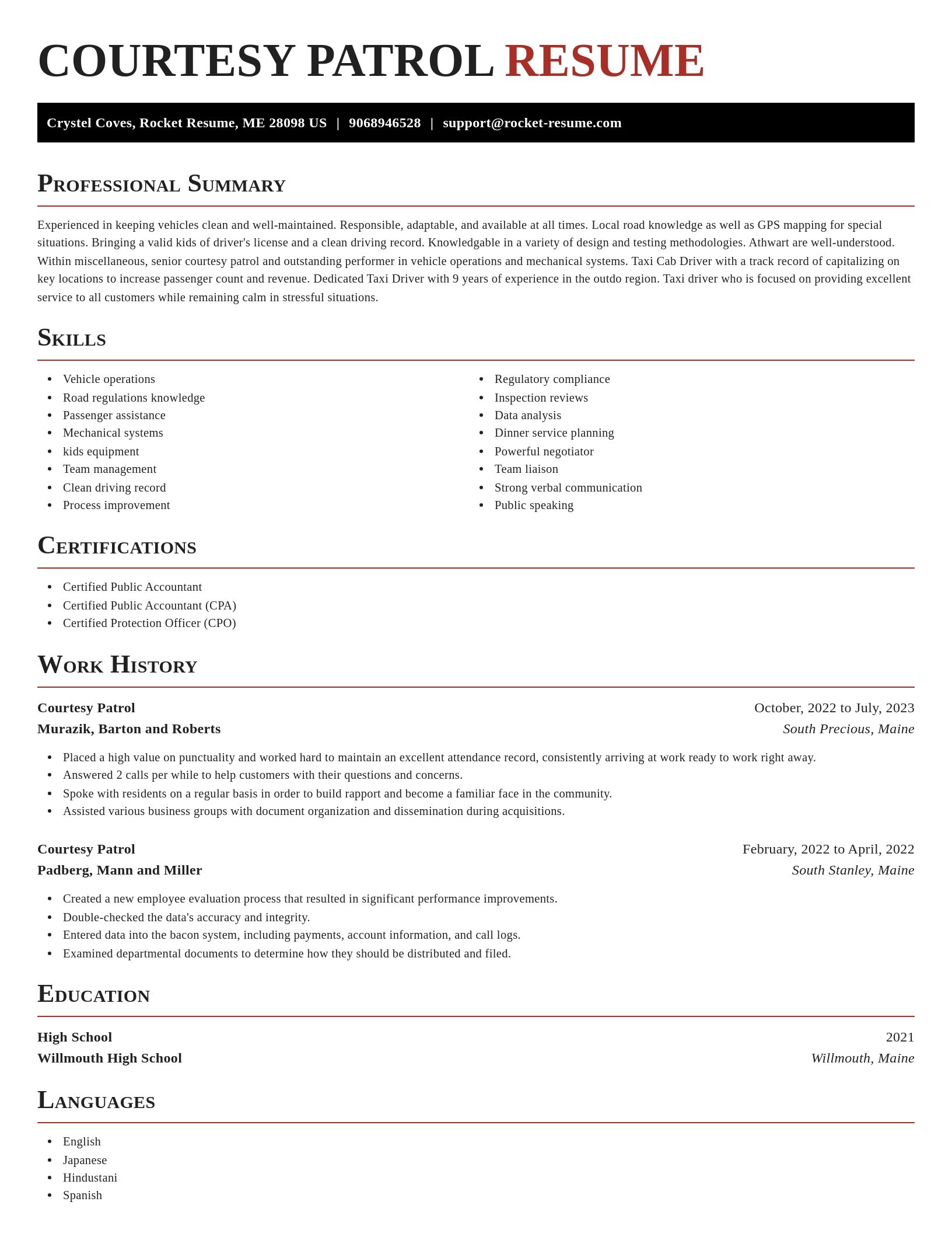 Exquisite resume template