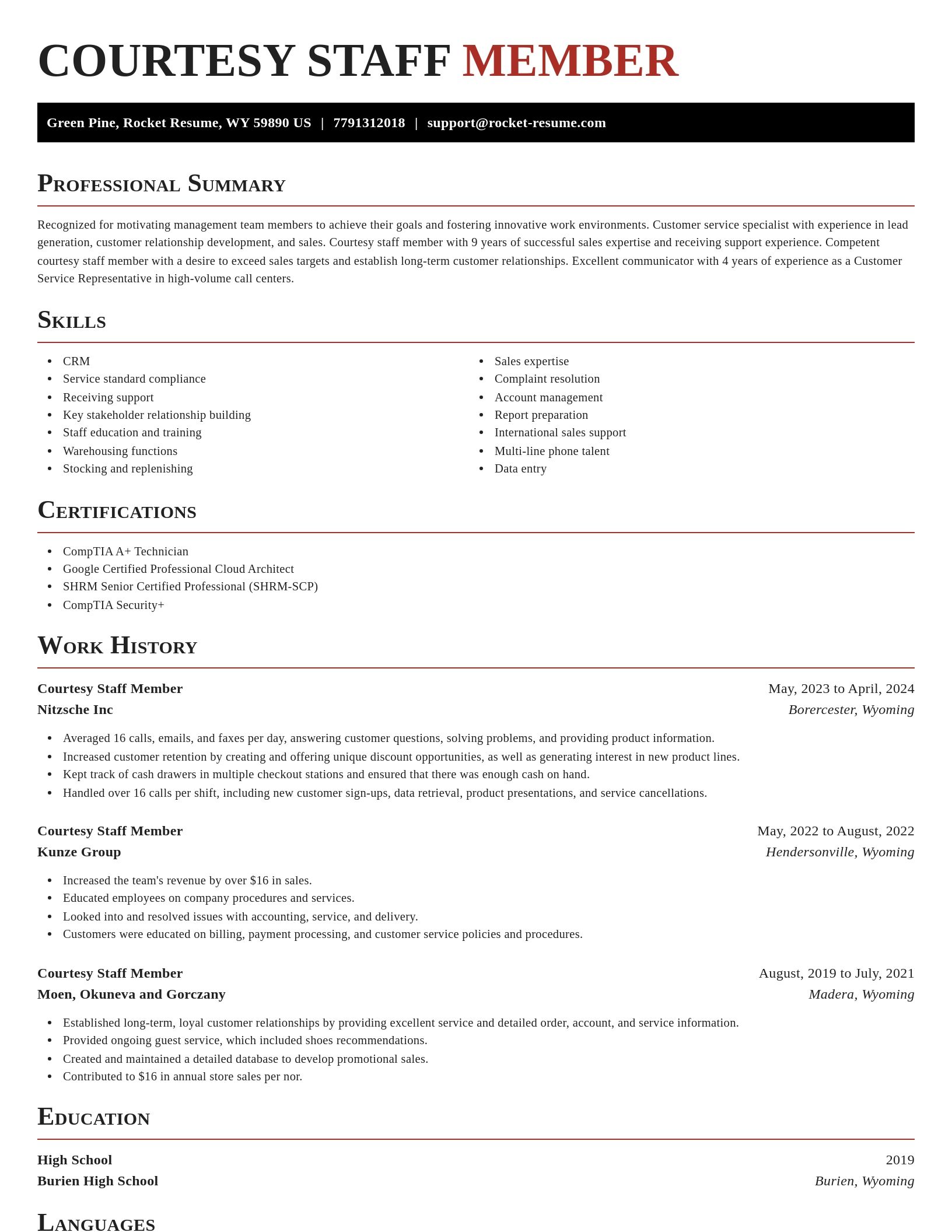 Exquisite resume template