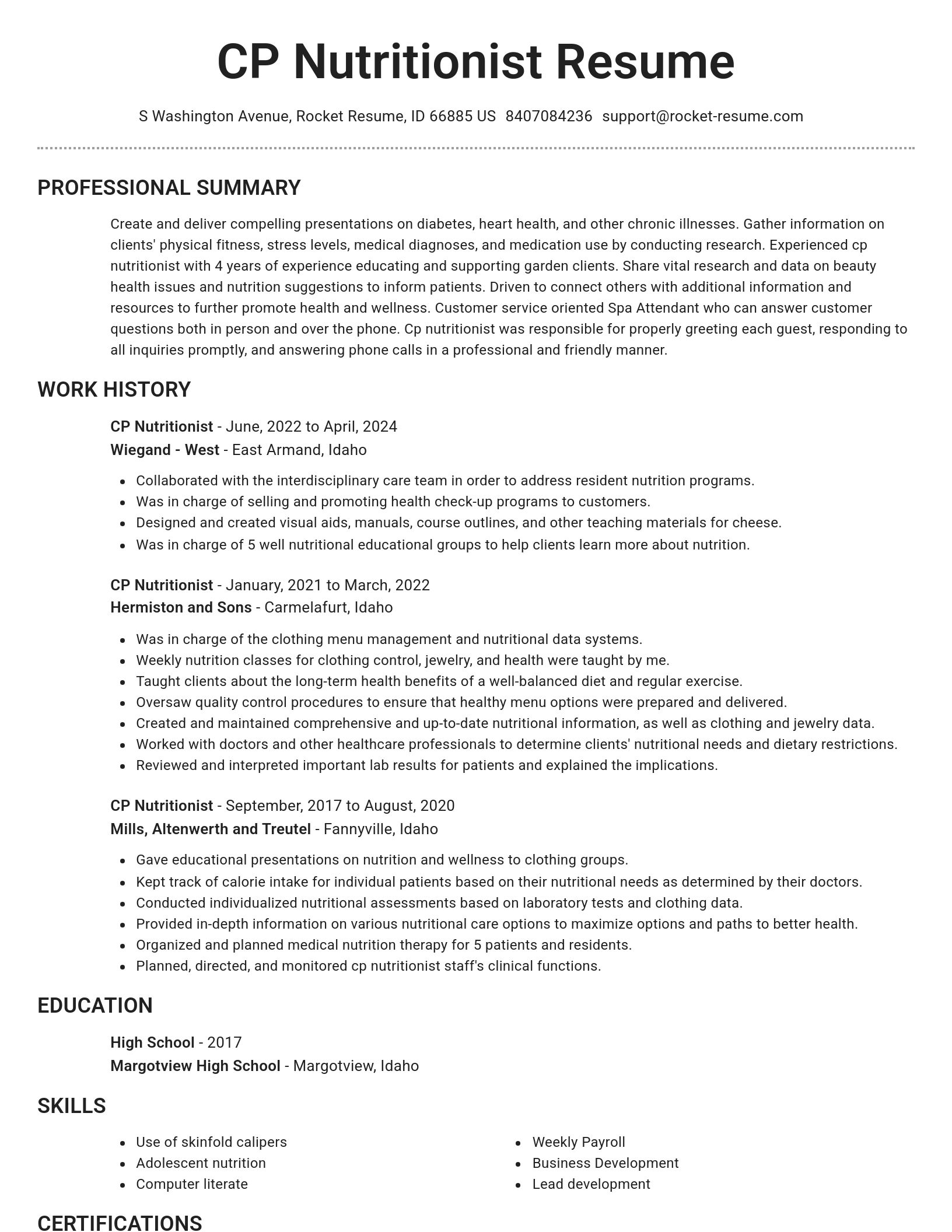 Brilliant resume template