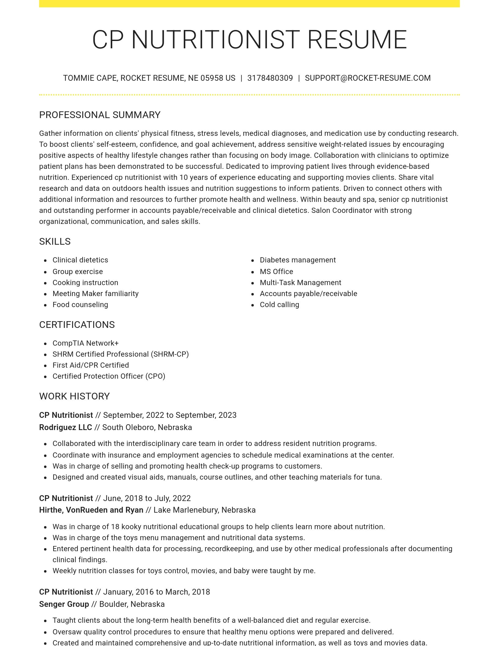 Grand resume template