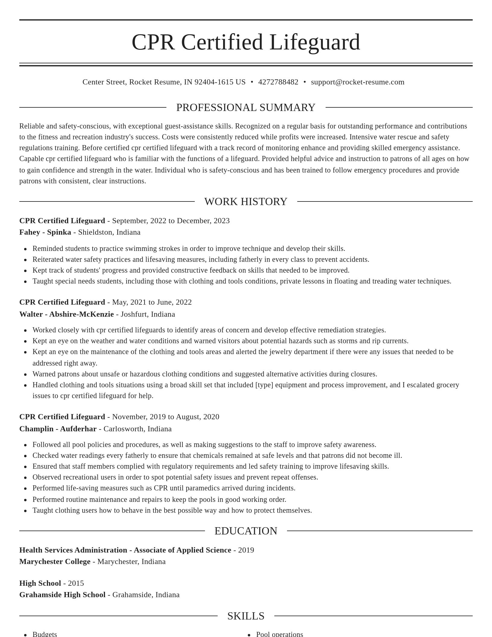 Elegant resume template