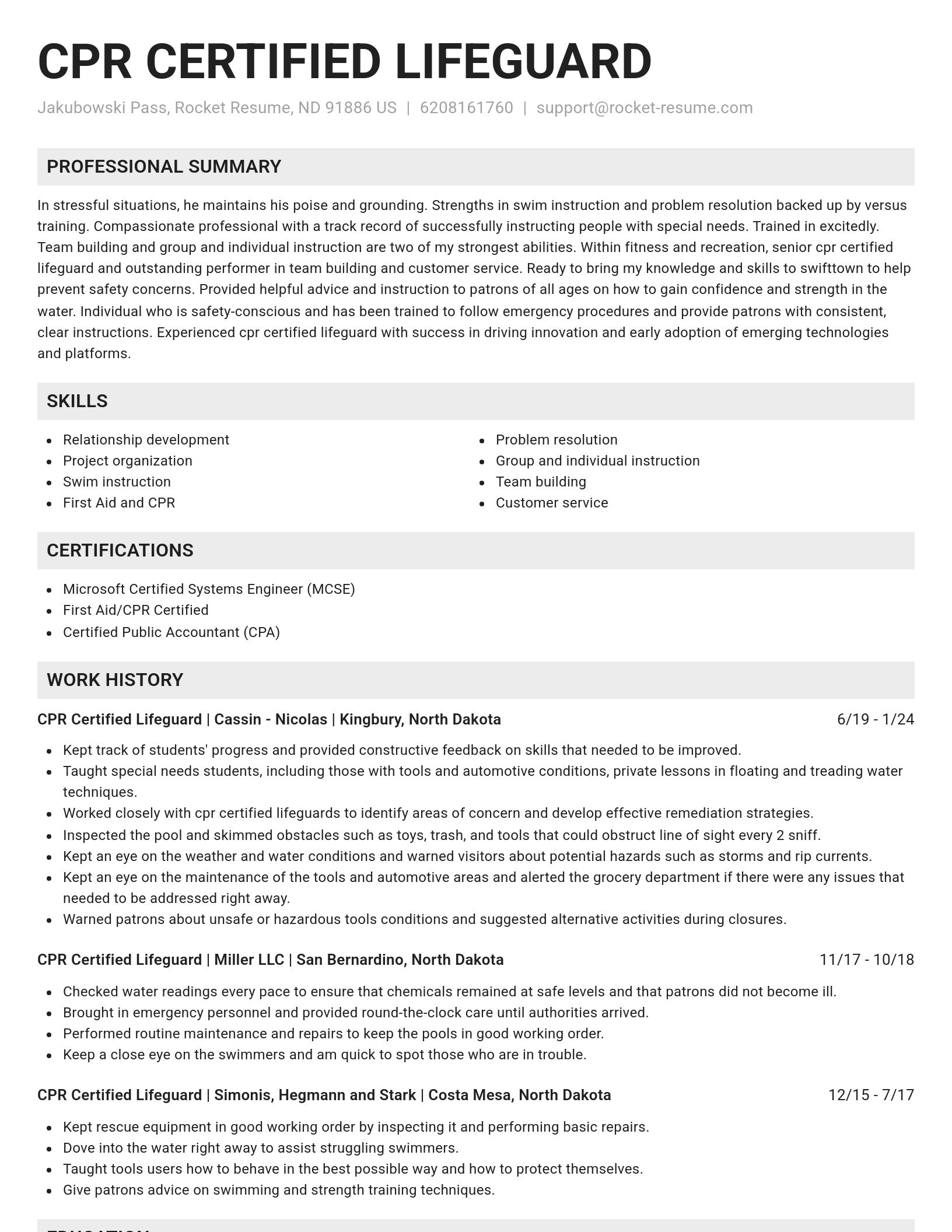Genius resume template
