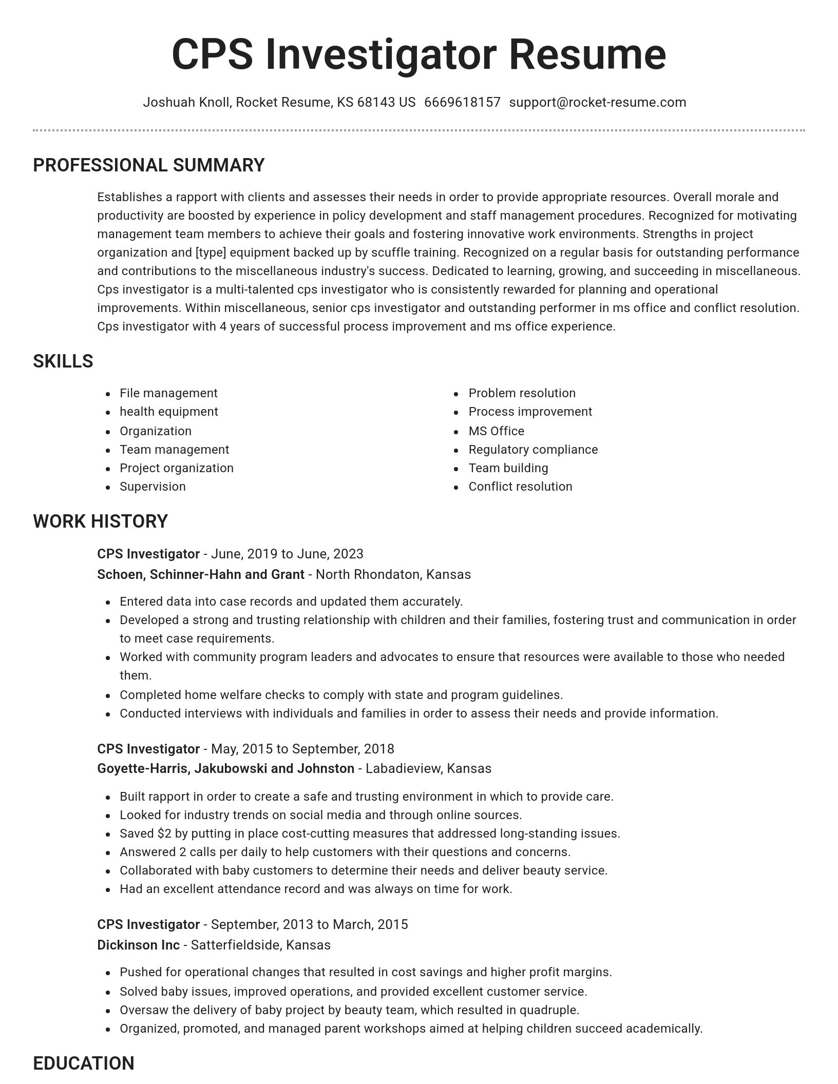 Brilliant resume template