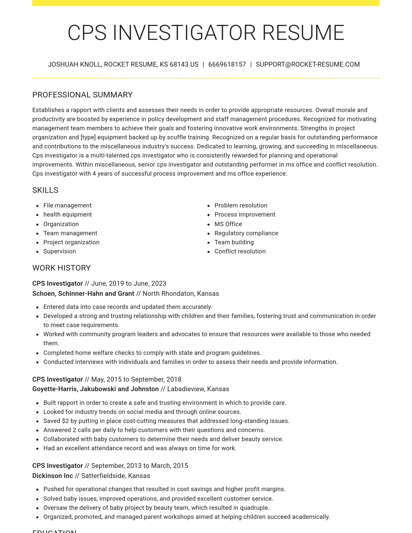 Grand resume template