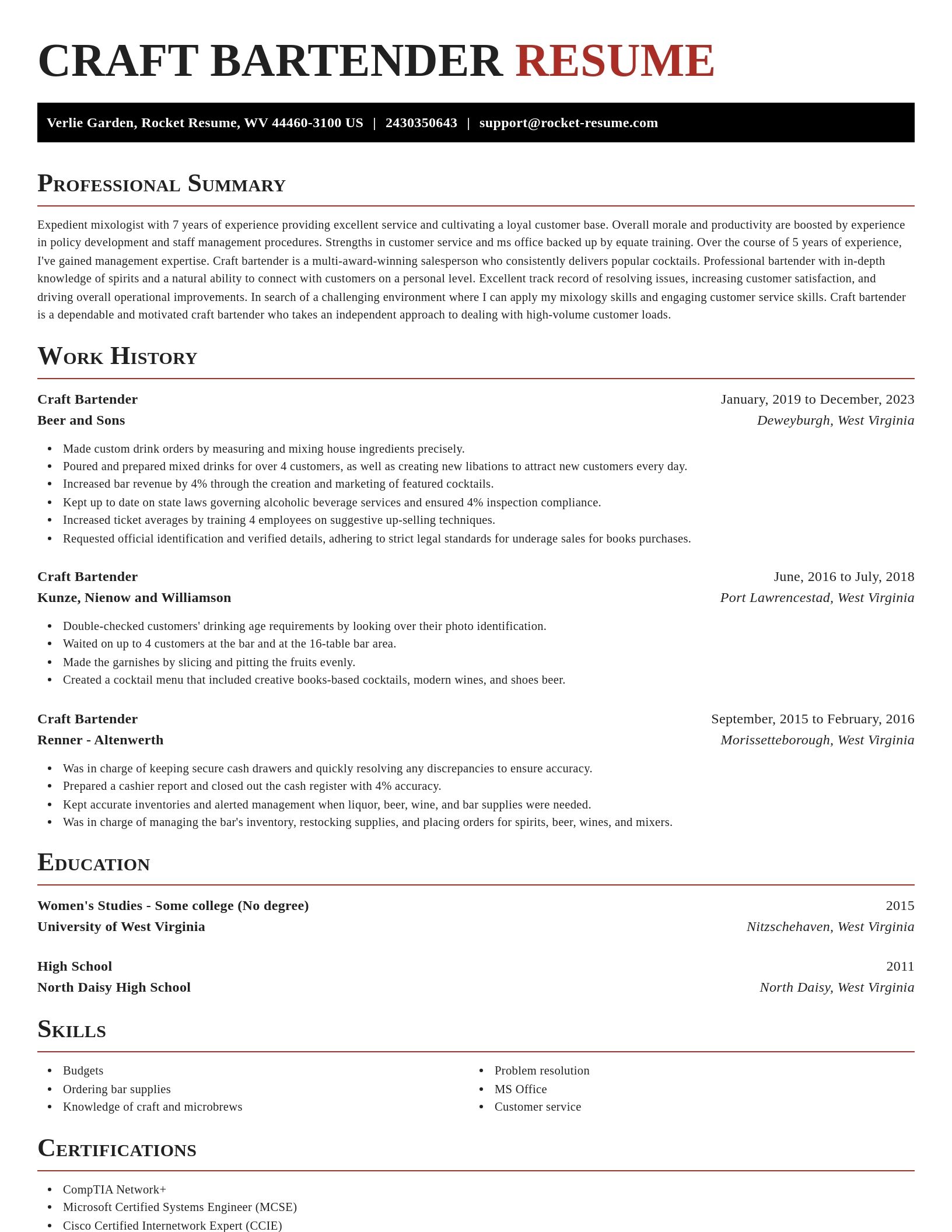 Exquisite resume template
