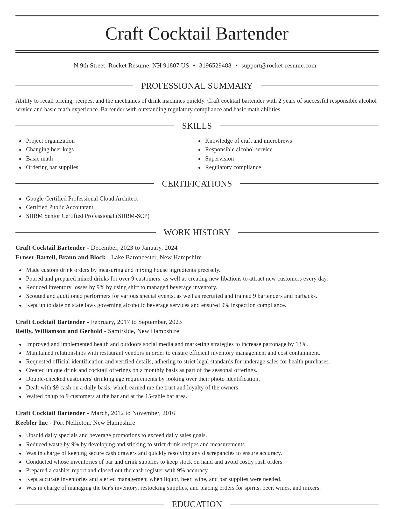 Elegant resume template