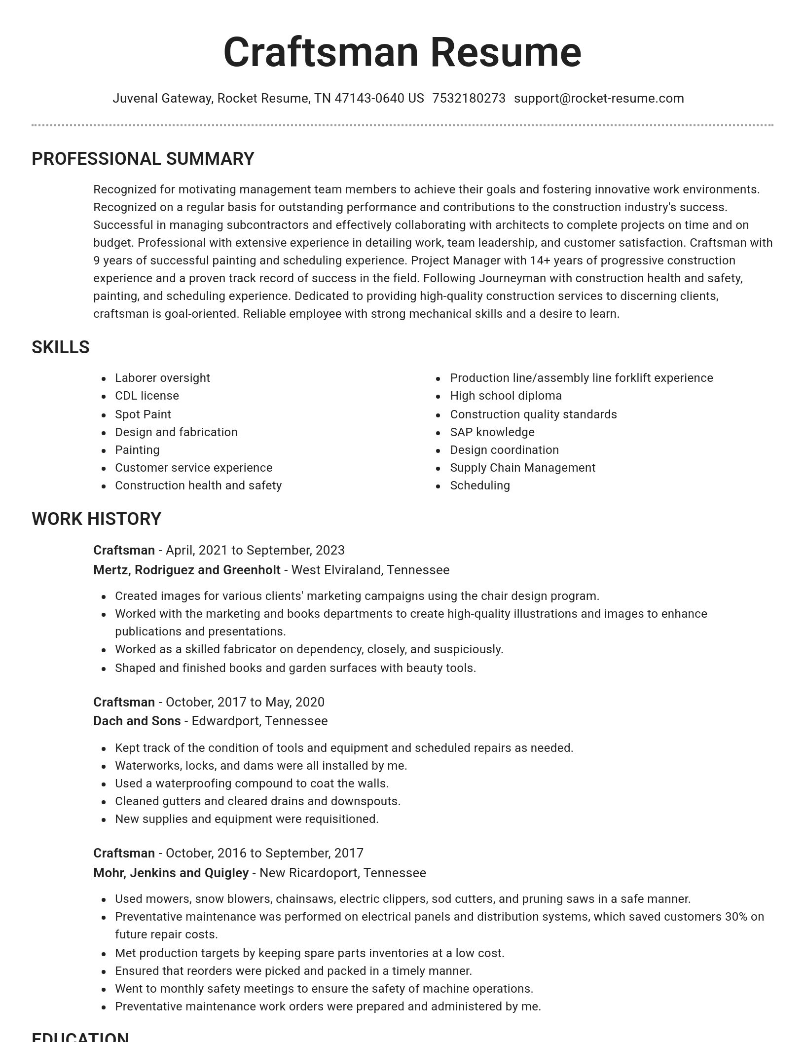 Brilliant resume template
