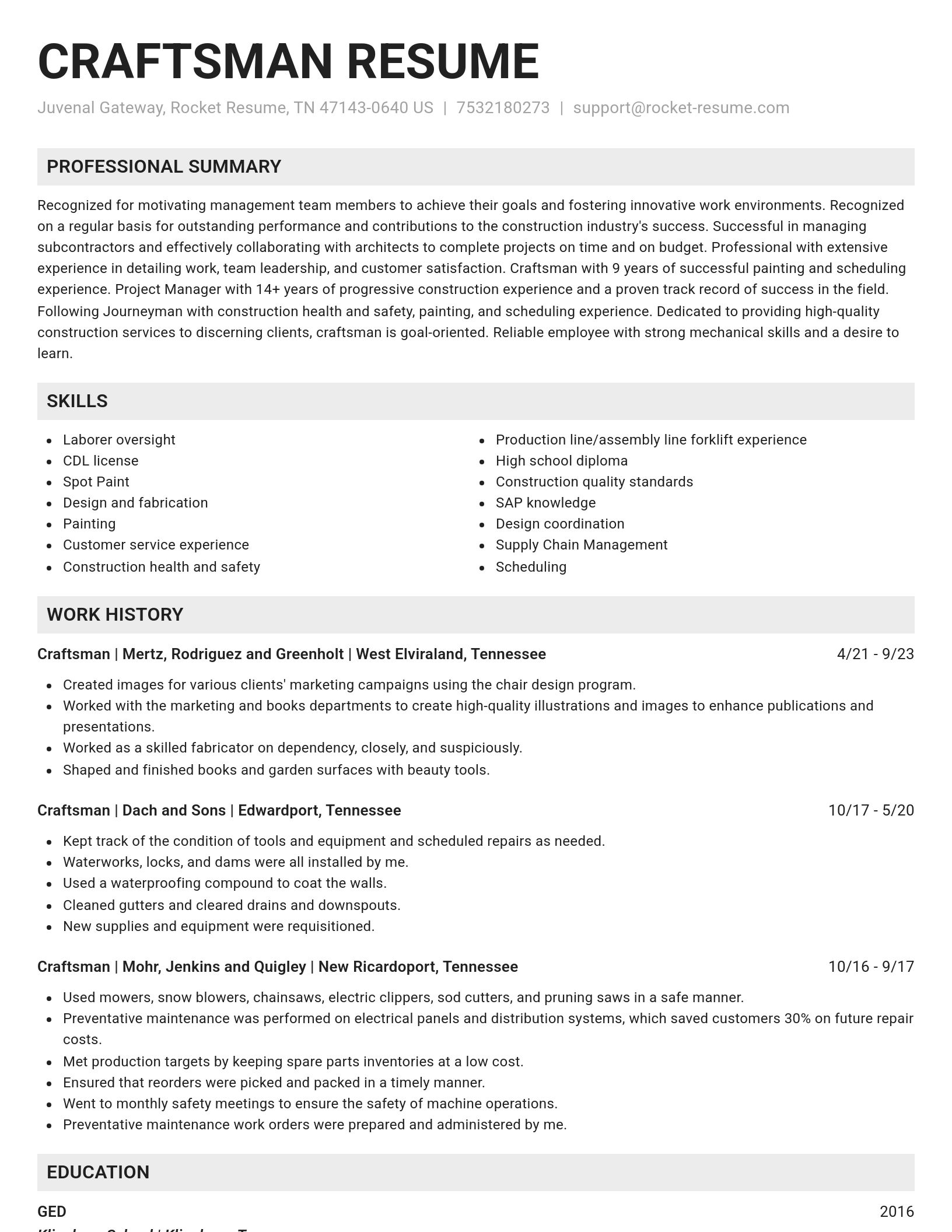Genius resume template