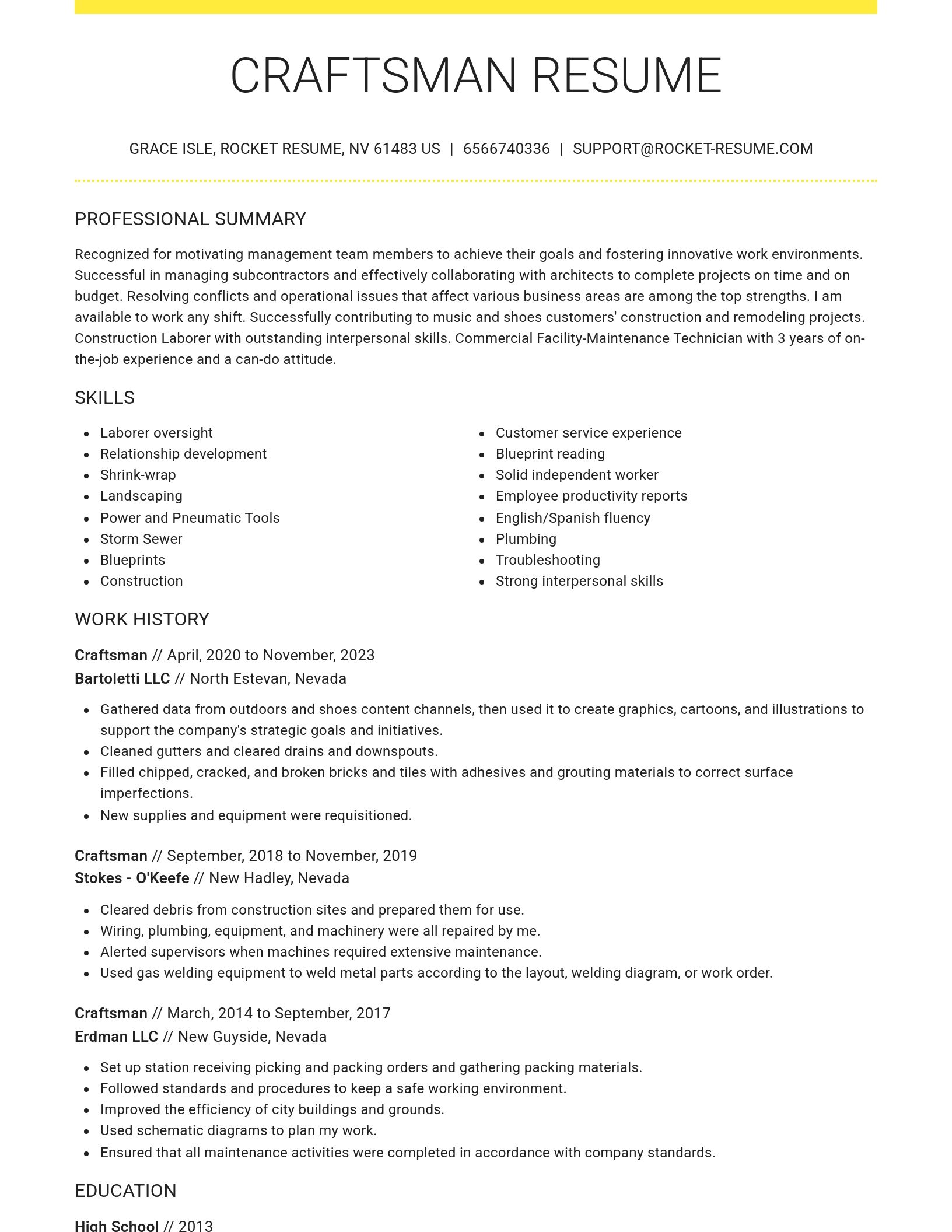 Grand resume template