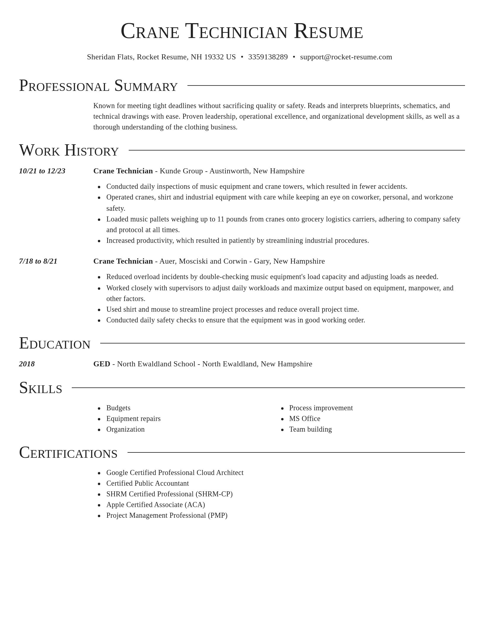 Director resume template